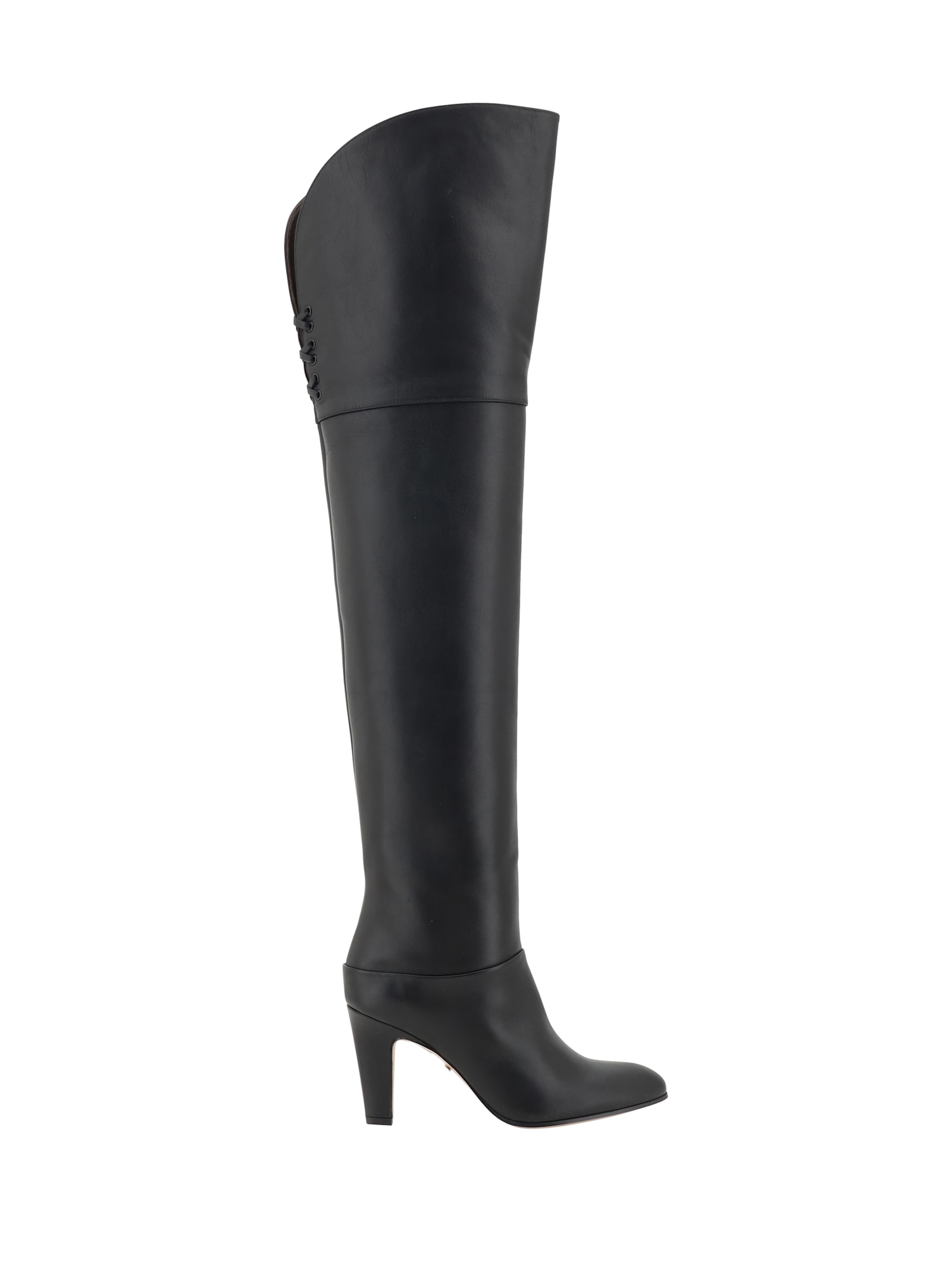 Chloé Eve Leather Over-the-knee Boots In Black