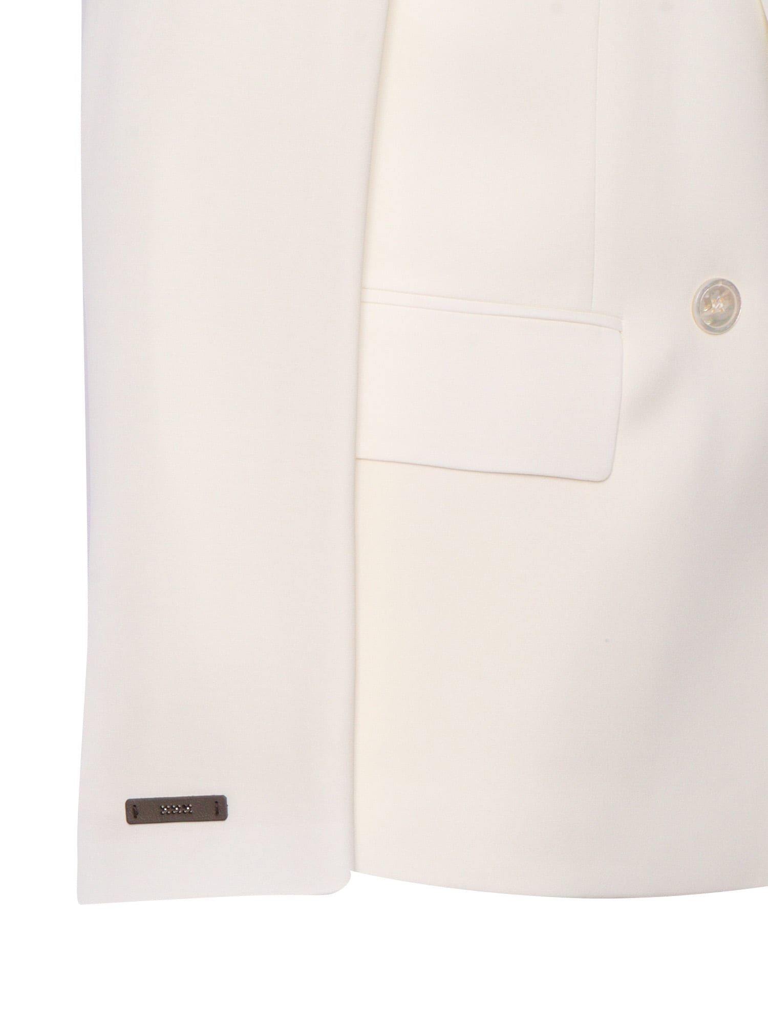 Peserico Double-breasted Tailored Jacket With Classic Lapel In White