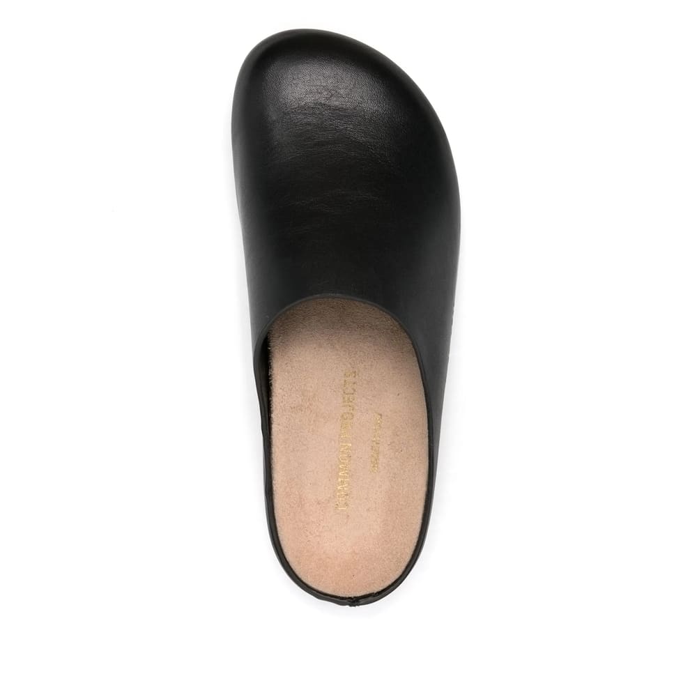 Common Projects Black Leather Slip-on Loafers In Black
