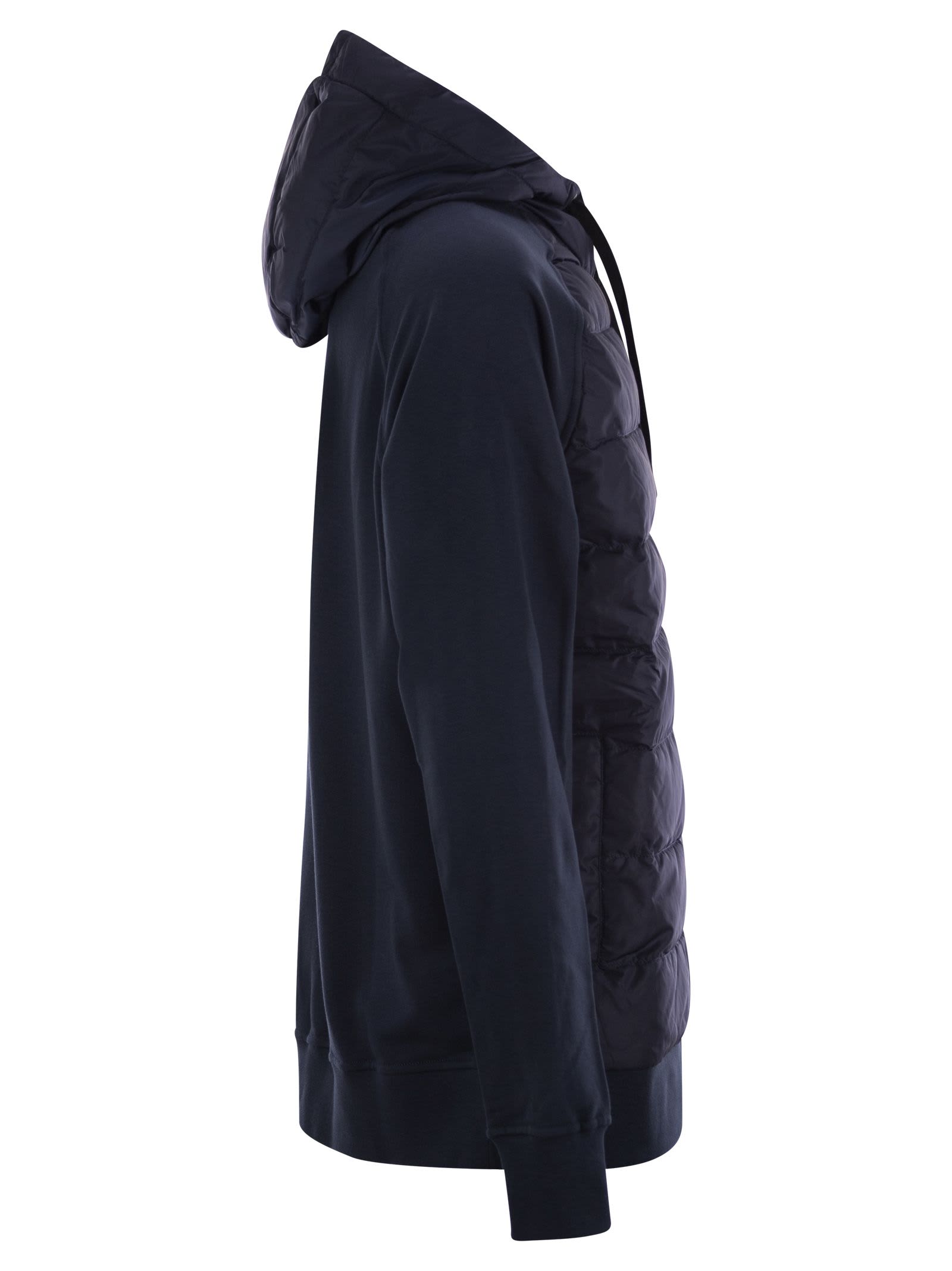 Shop Canada Goose Hybridge Huron - Hooded And Zipped Jacket In Navy