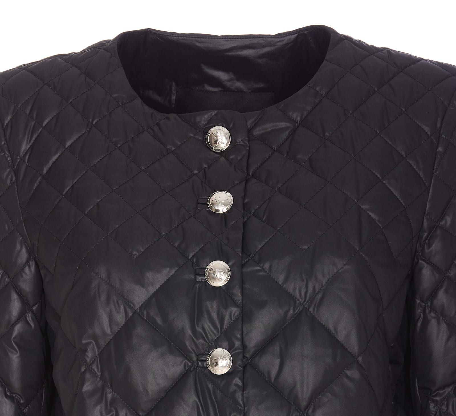 Shop Patrizia Pepe Light Down Jacket In Black