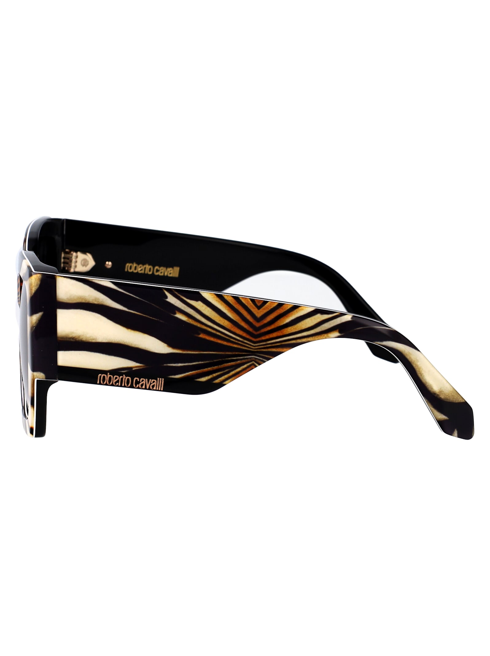 Roberto Cavalli Bianco Nero Acetate Sunglasses In Multi
