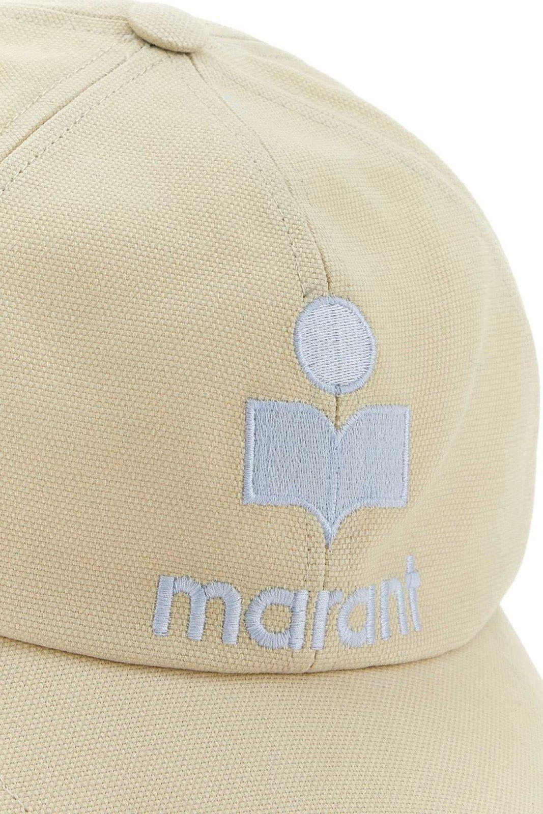 Shop Isabel Marant Logo Embroidered Curved-peak Baseball Cap In Neutrals