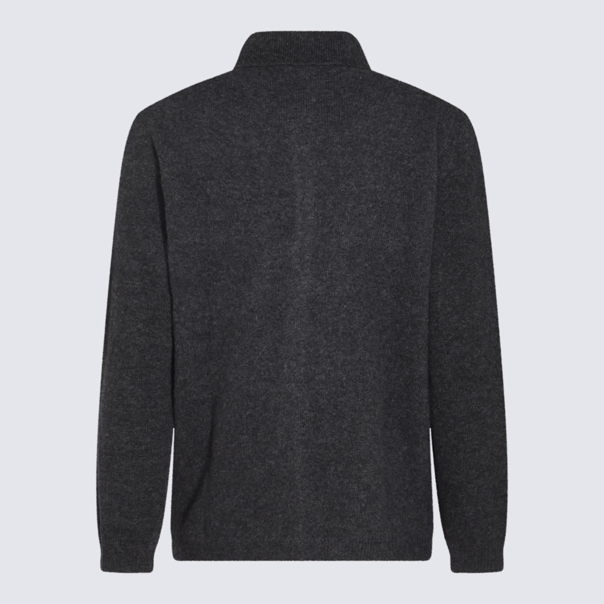 Shop Canali Dark Grey Wool Knitwear