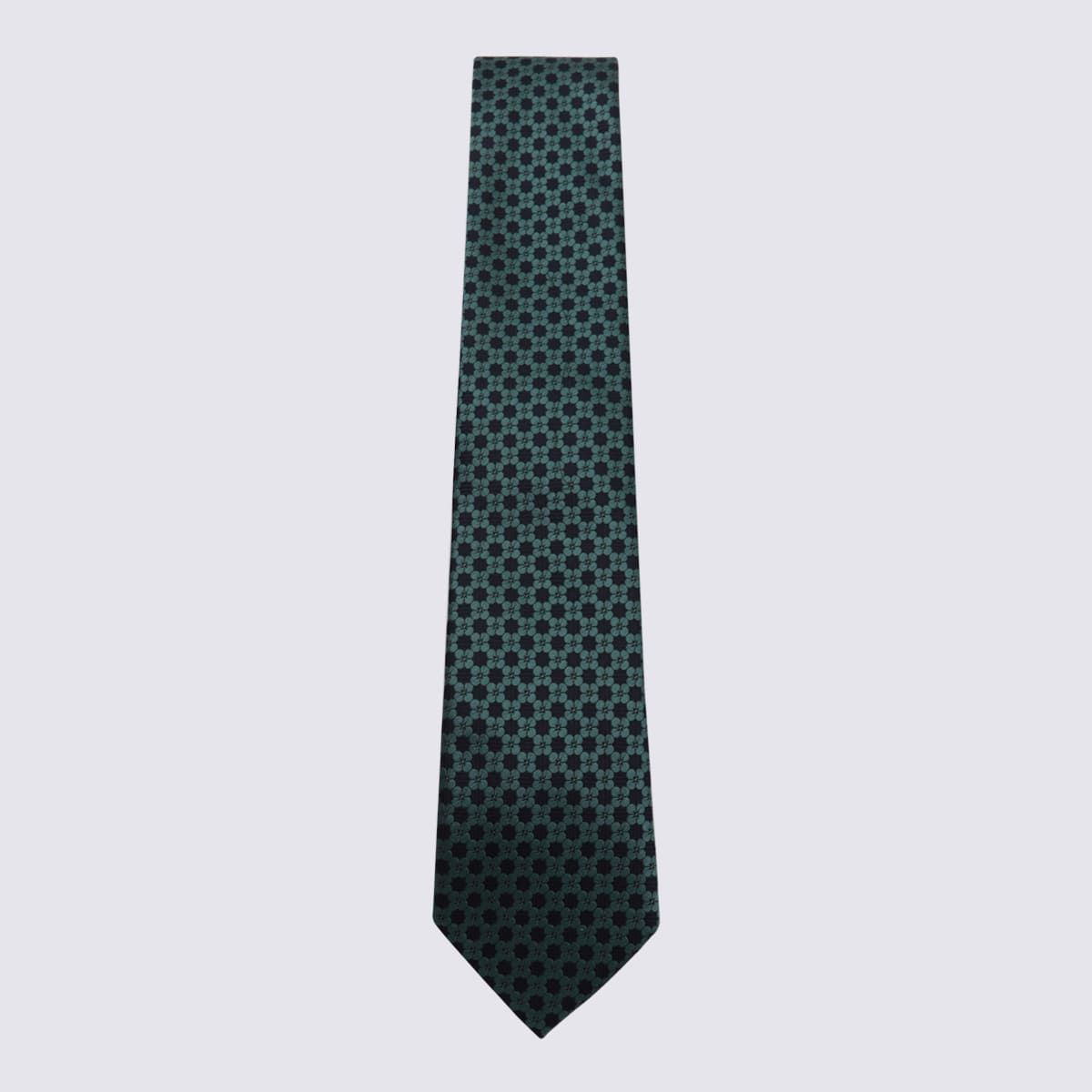 Shop Zegna Green Silk Tie