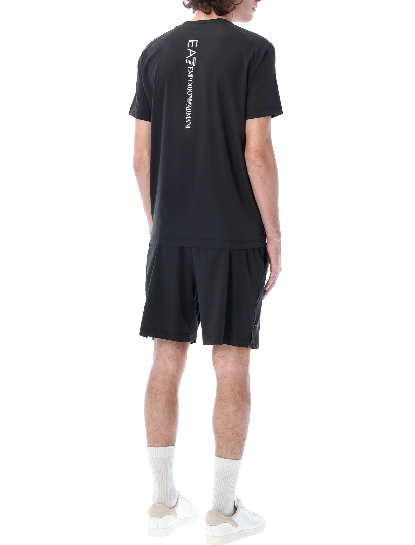 Shop Ea7 Dynamic Athlete T-shirt And Shorts Set In Black