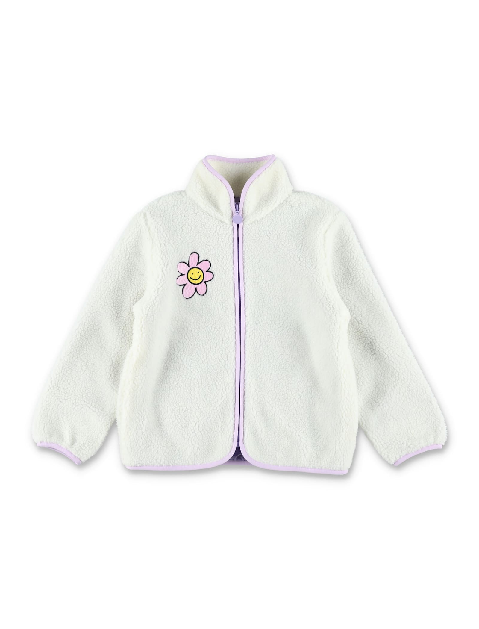 Stella Mccartney Kid - Flower Graphic Fleece Jacket In White