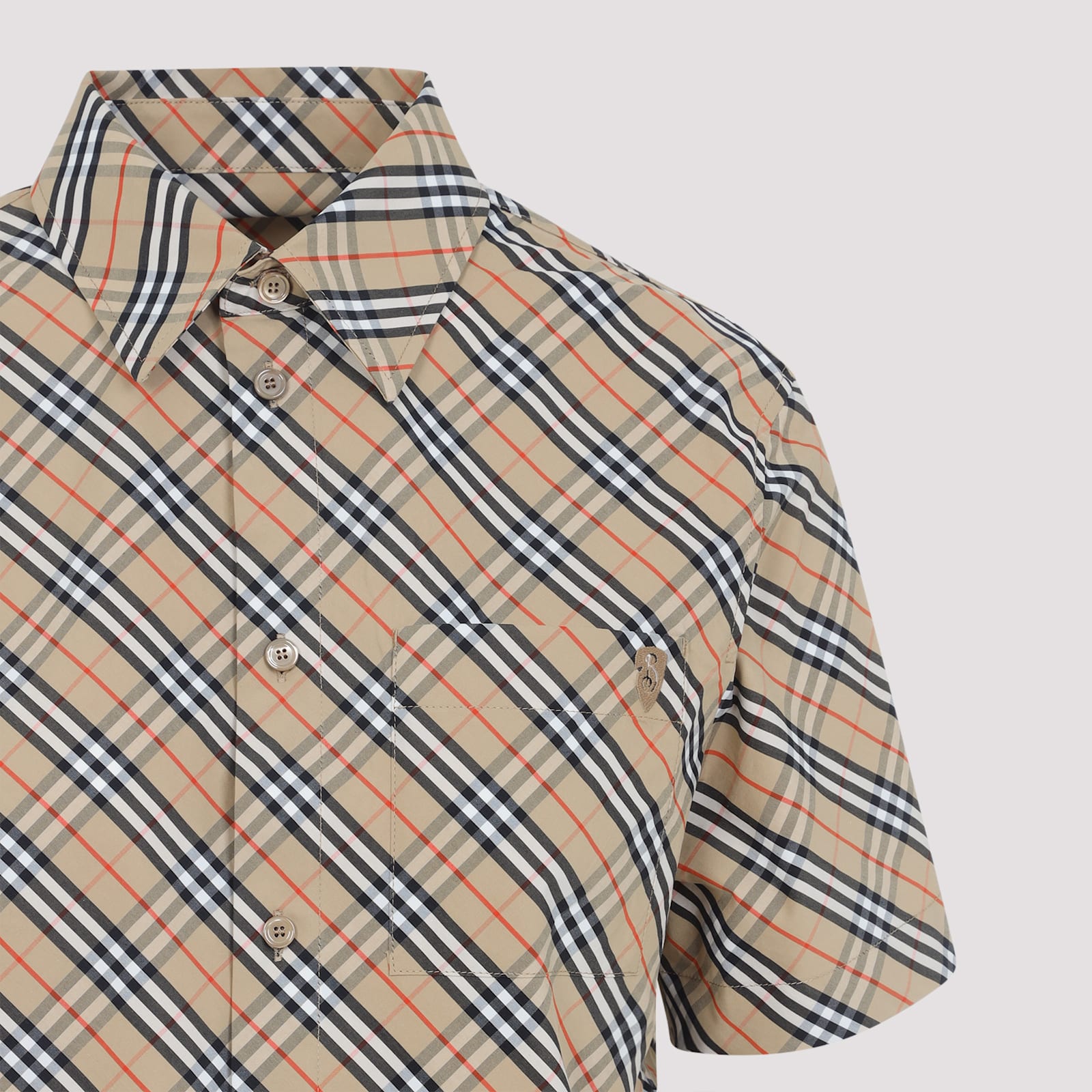 Burberry Check Cropped Shirt In Multi