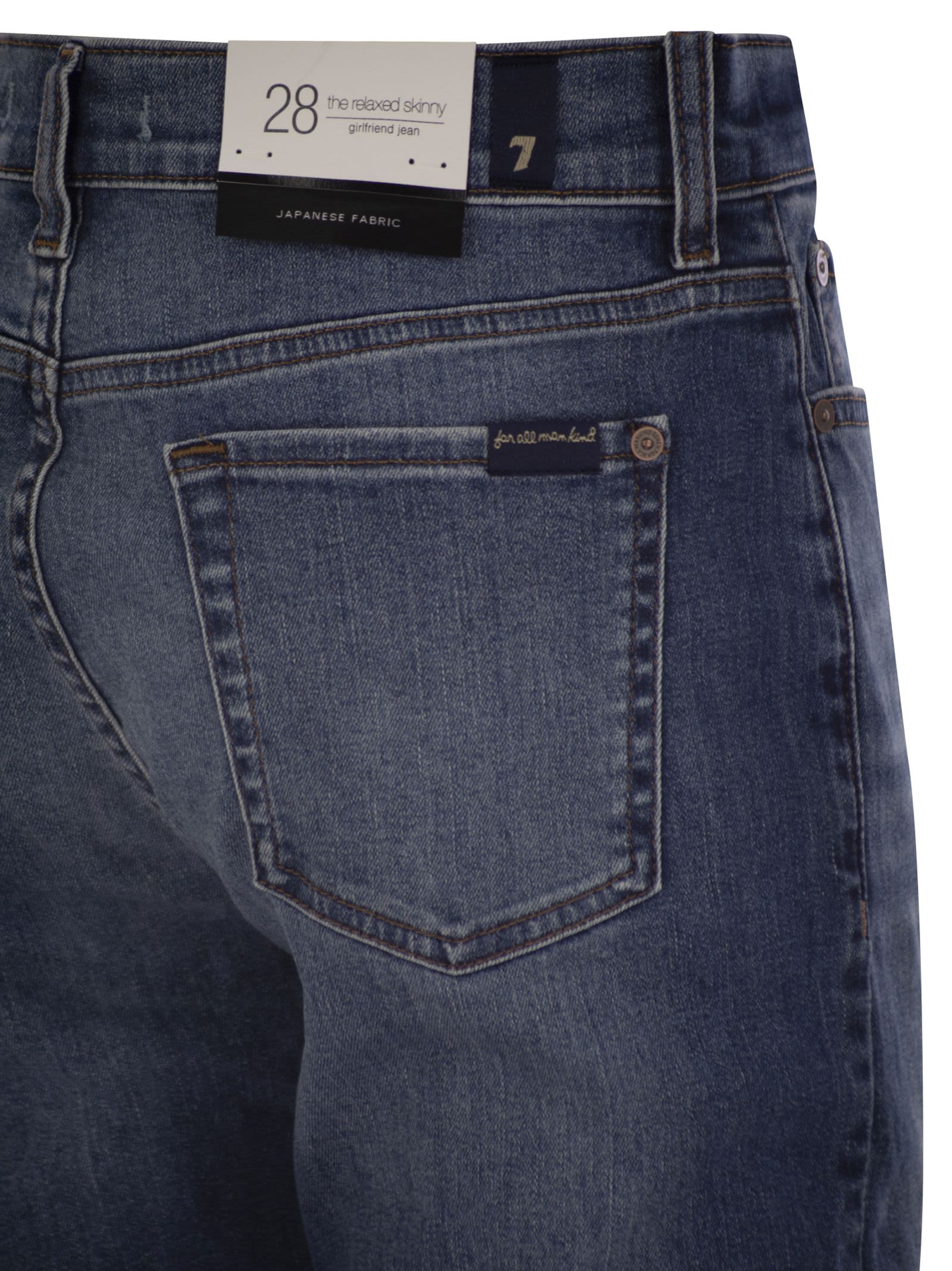 7 For All Mankind Groovy Skinny Jeans In Denim