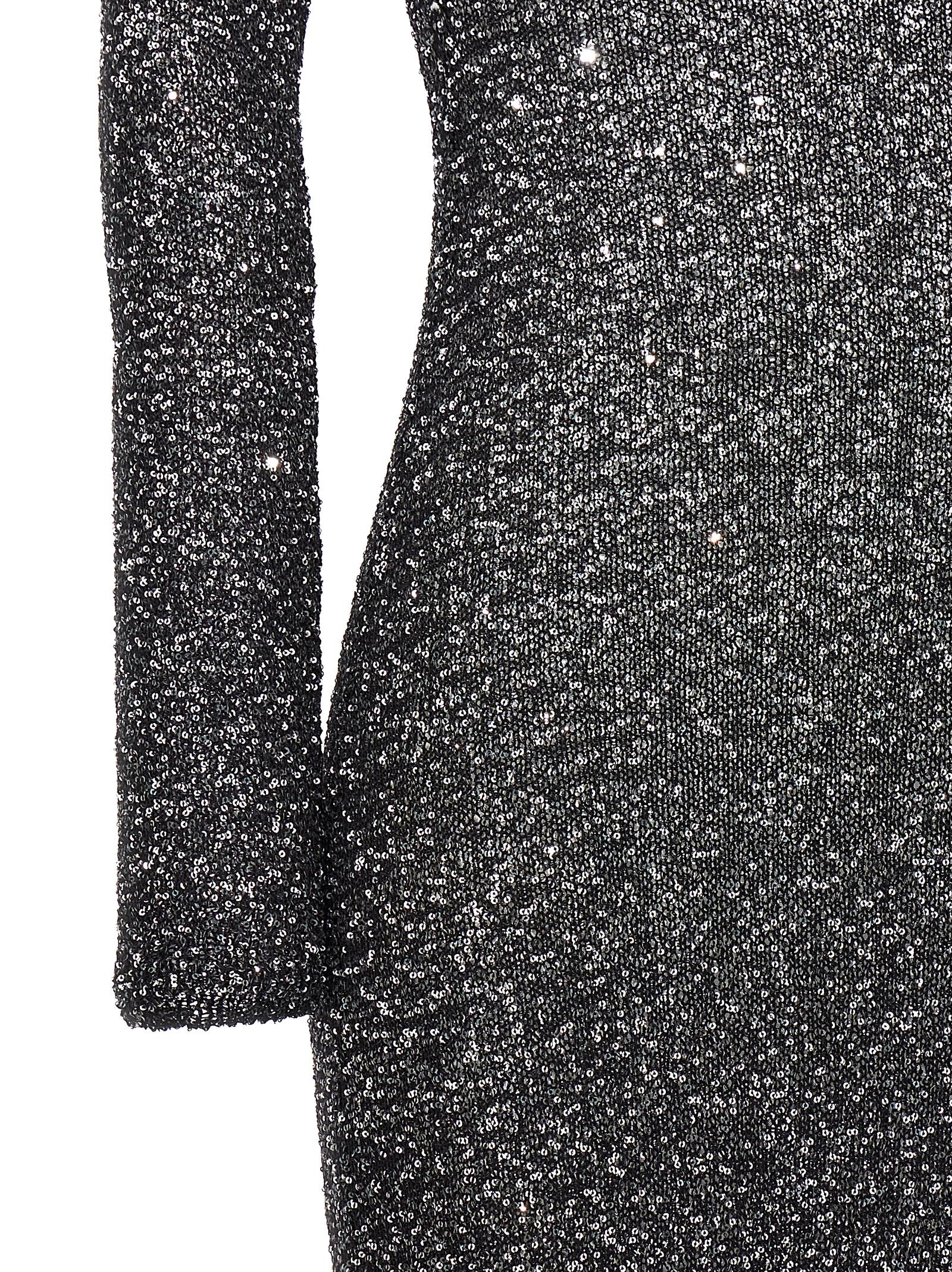 Shop Balenciaga Sequin Maxi Dress In Black