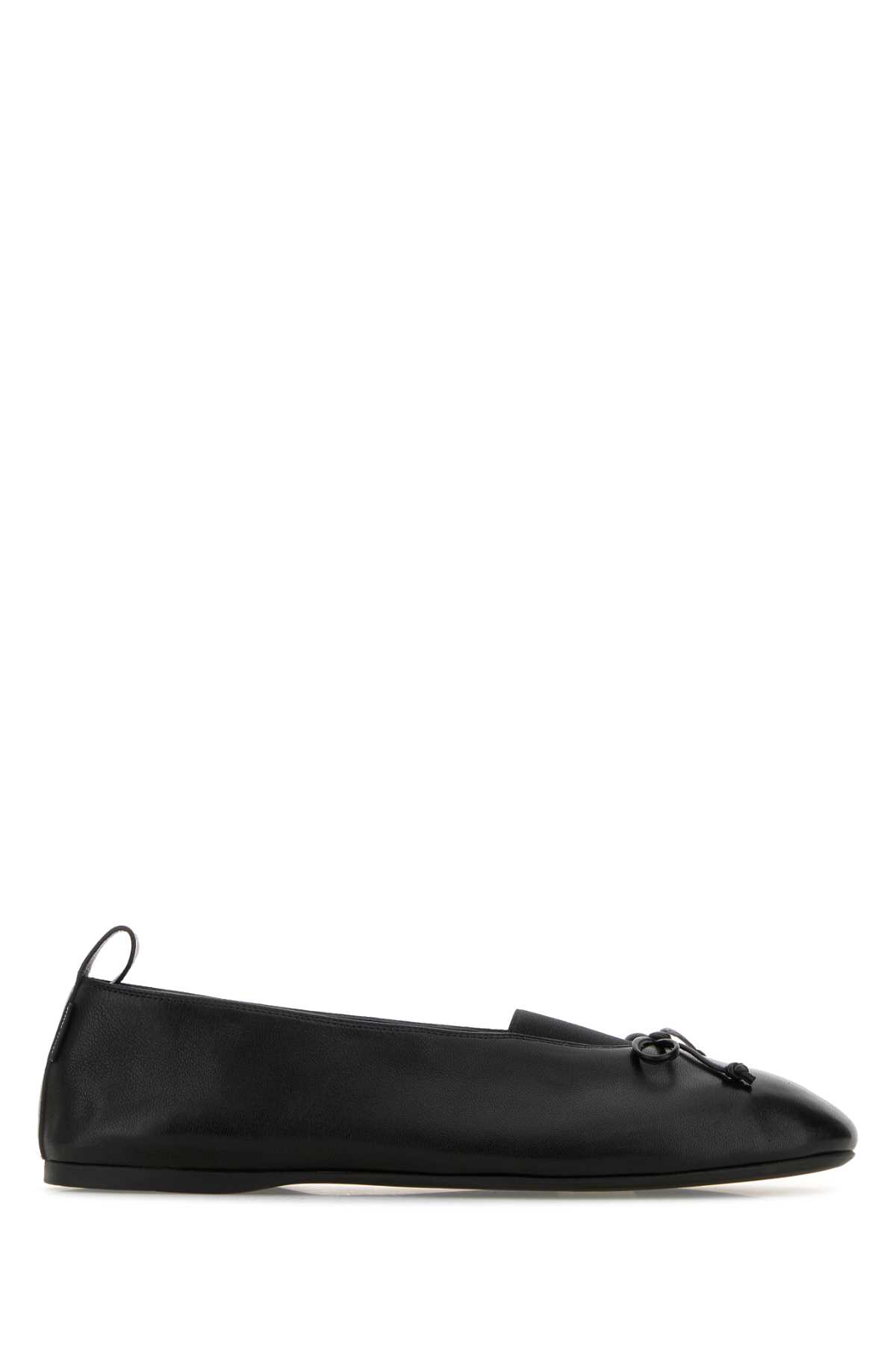 Miu Miu Black Nappa Ballerinas