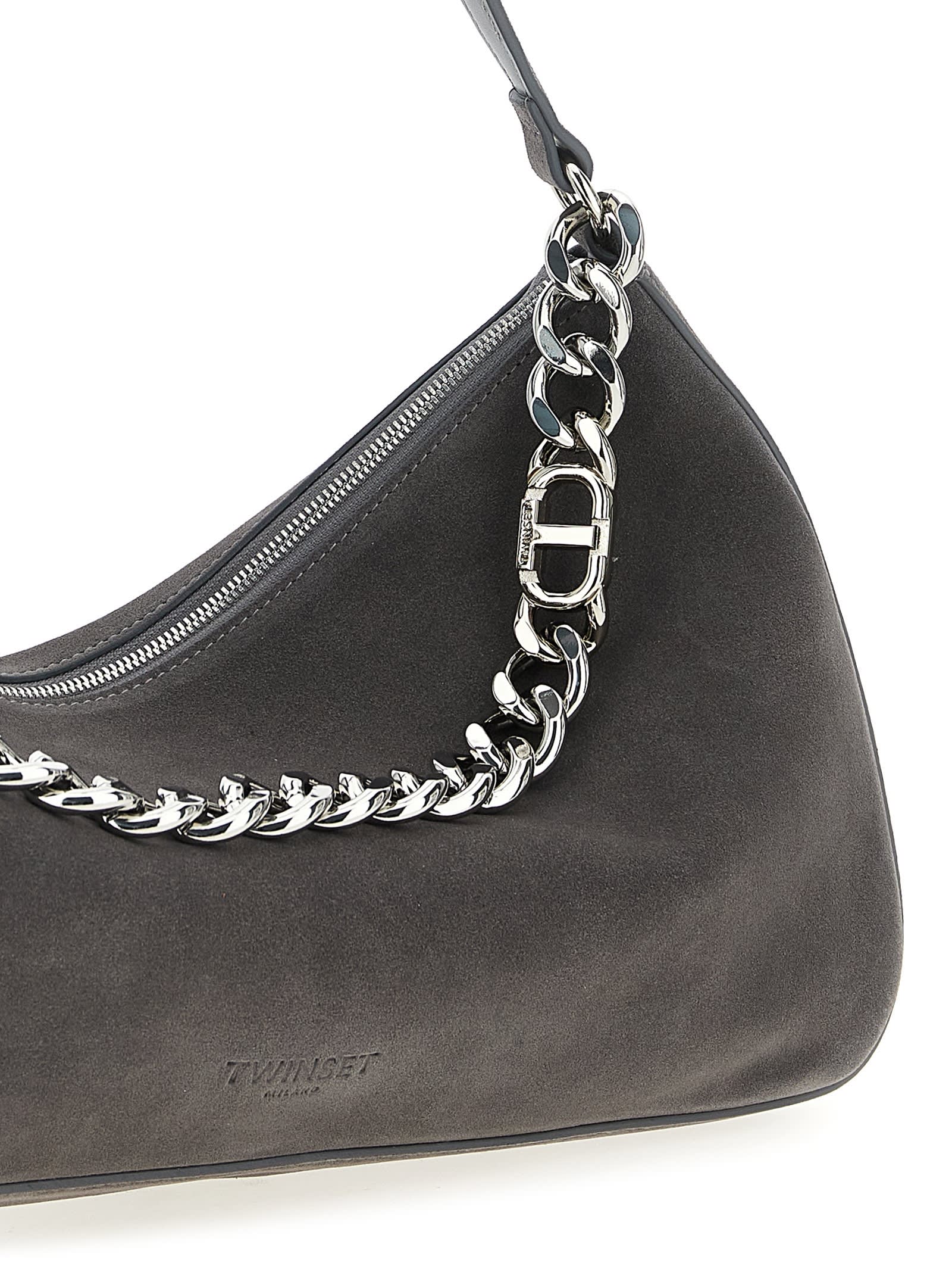 Twinset Liliane Medium Shoulder Bag In Gray