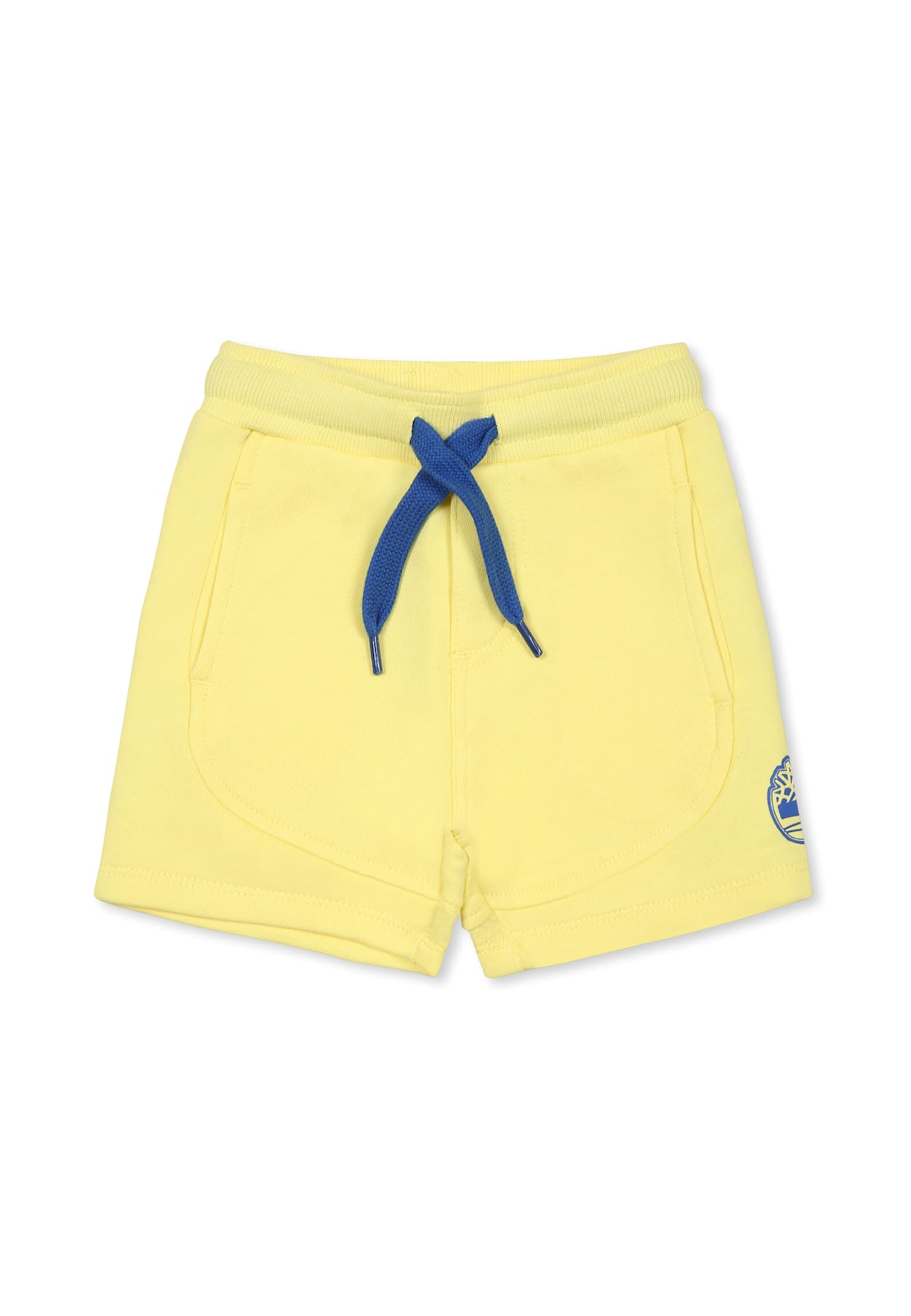Timberland Yellow Shorts For Baby Boy With Tree In Yellow