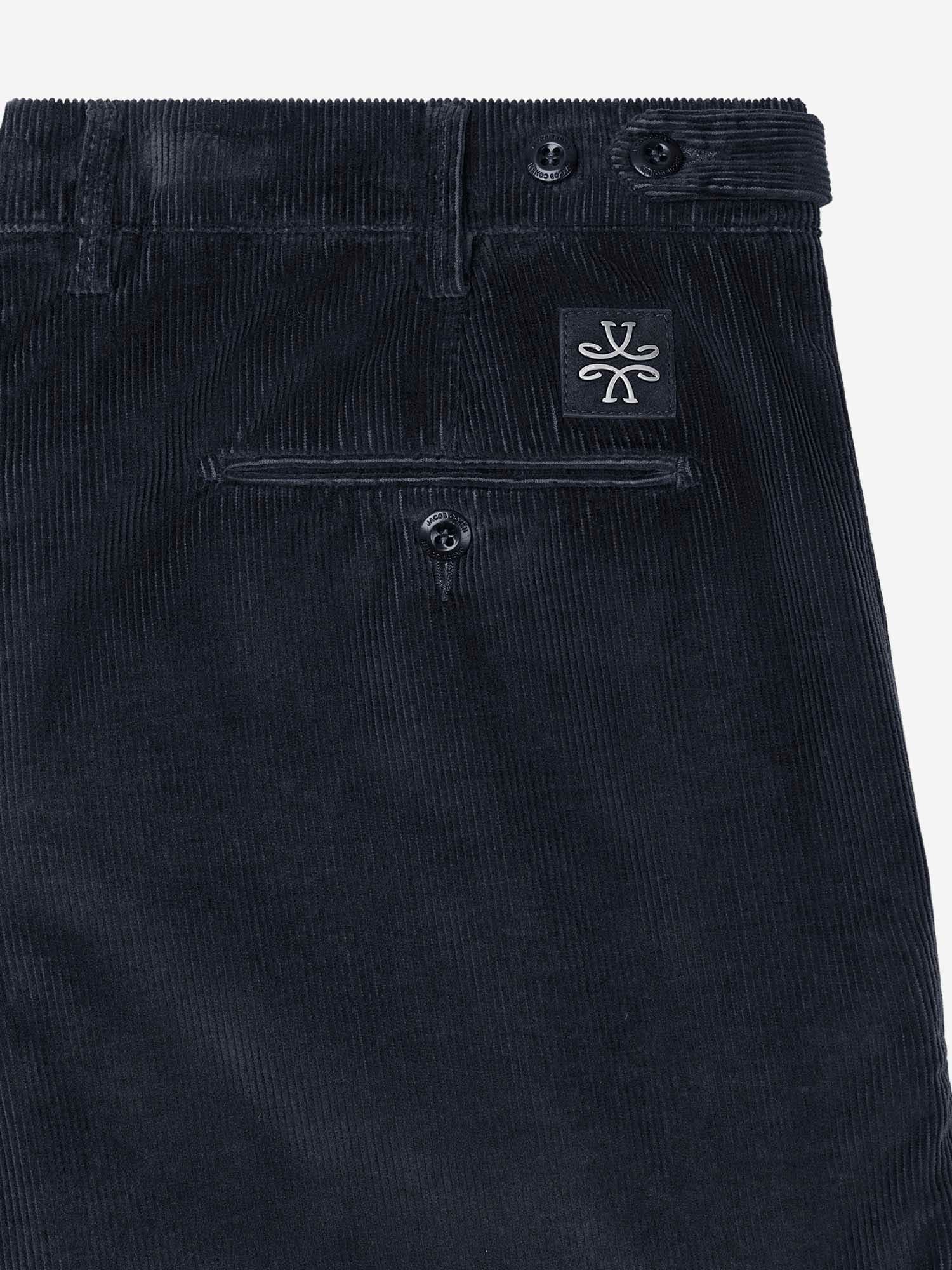 Jacob Cohen Stretch Cotton Blend Trousers In Black