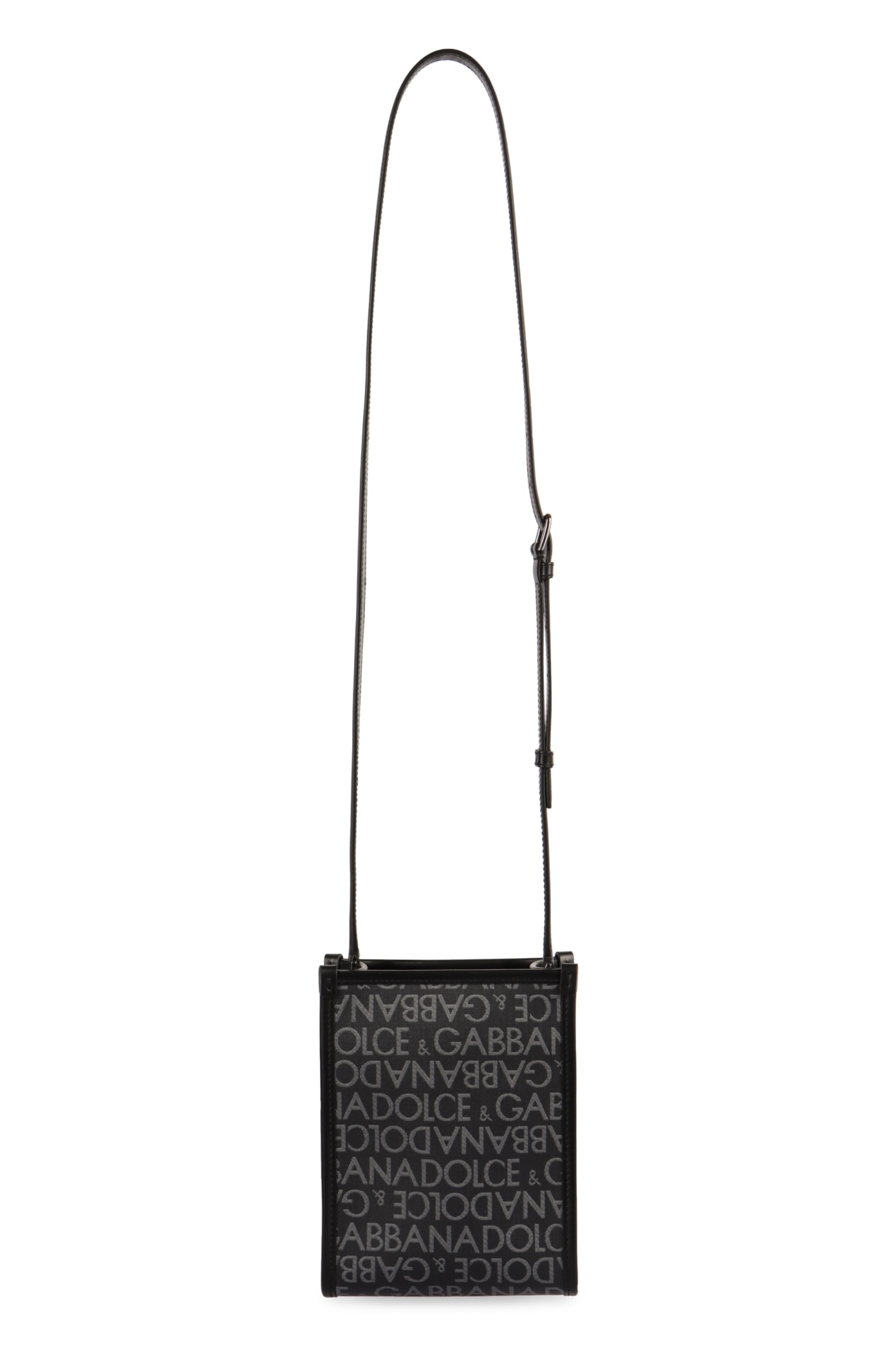 Shop Dolce & Gabbana Messenger Bag With Logo In Black