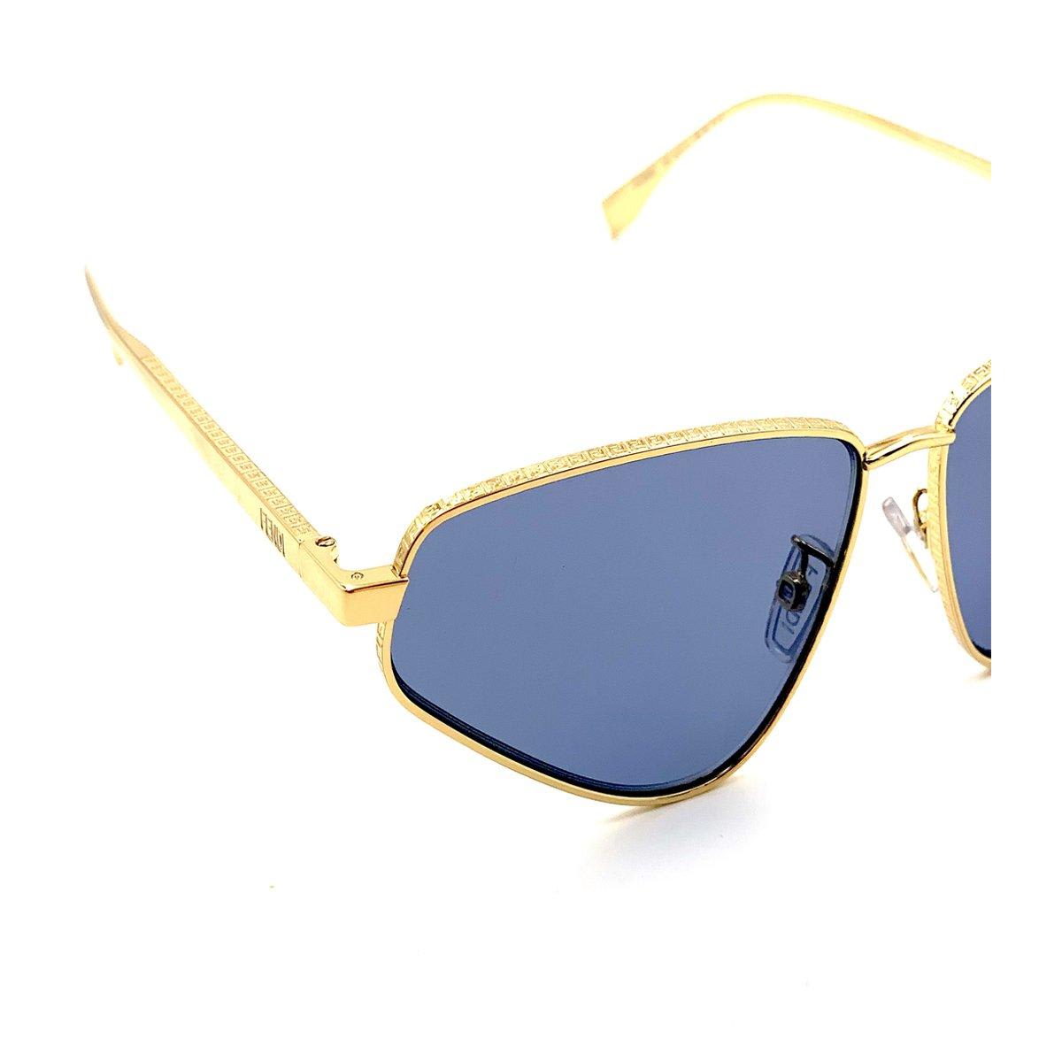 Shop Fendi Triangle Frame Sunglasses Sunglasses In 30v Gold