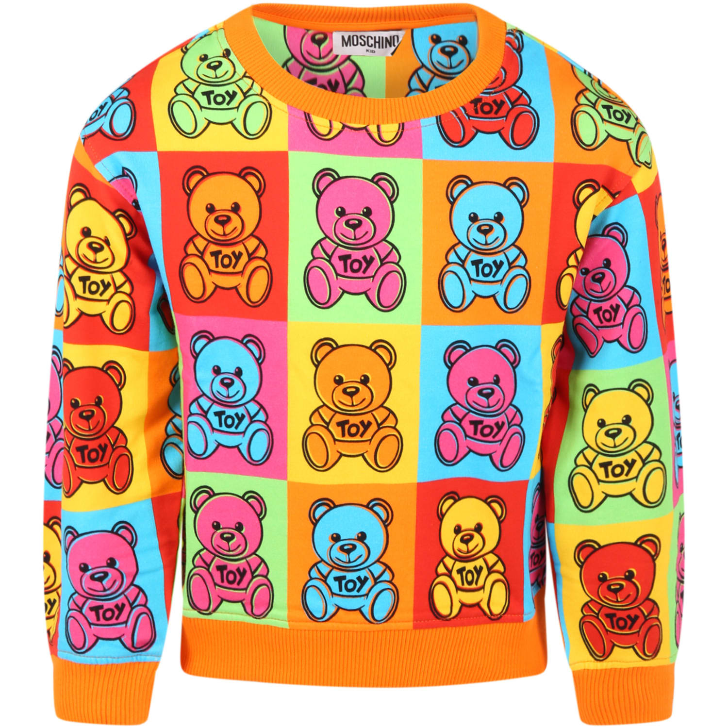 Moschino Multicolor Sweatshirt For Kids With Colorful Teddy Bear