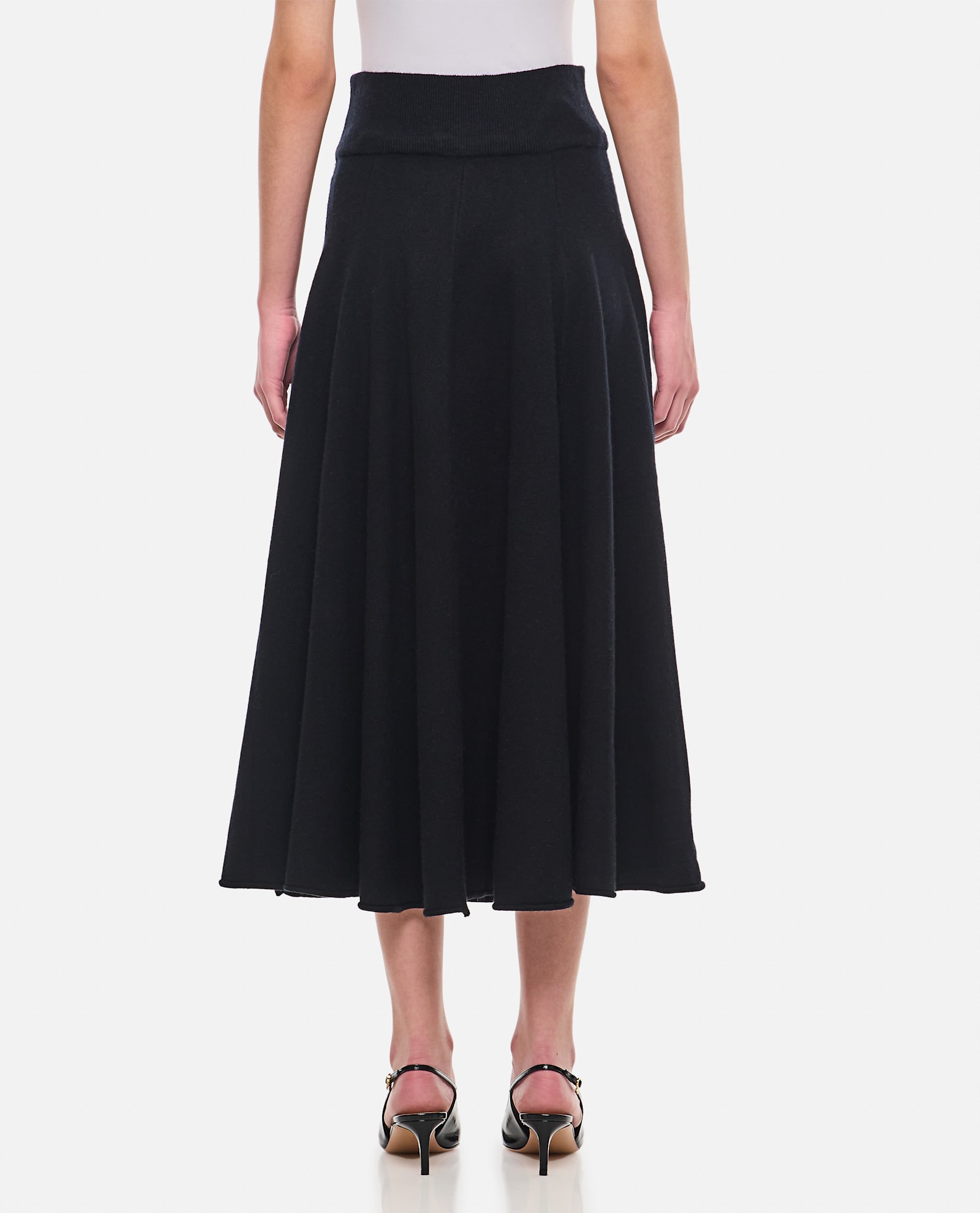 Shop Extreme Cashmere Cashmere Pleated Skirt In Black