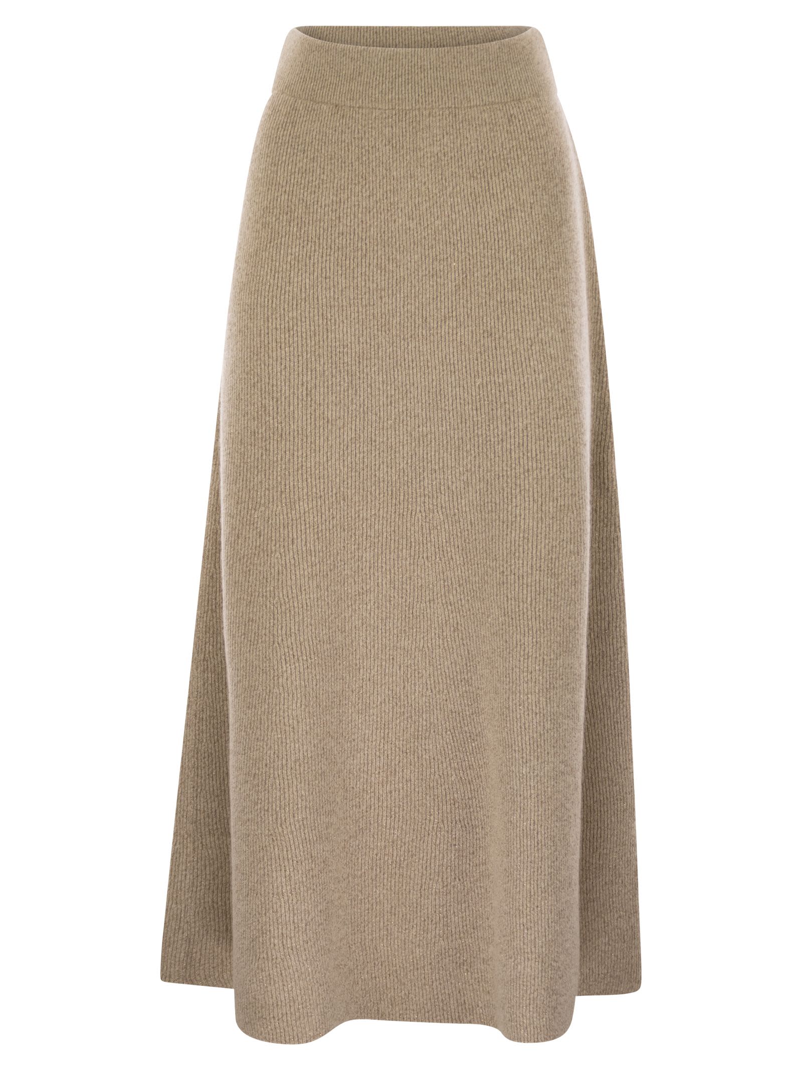 Platinum And Lurex Long Skirt