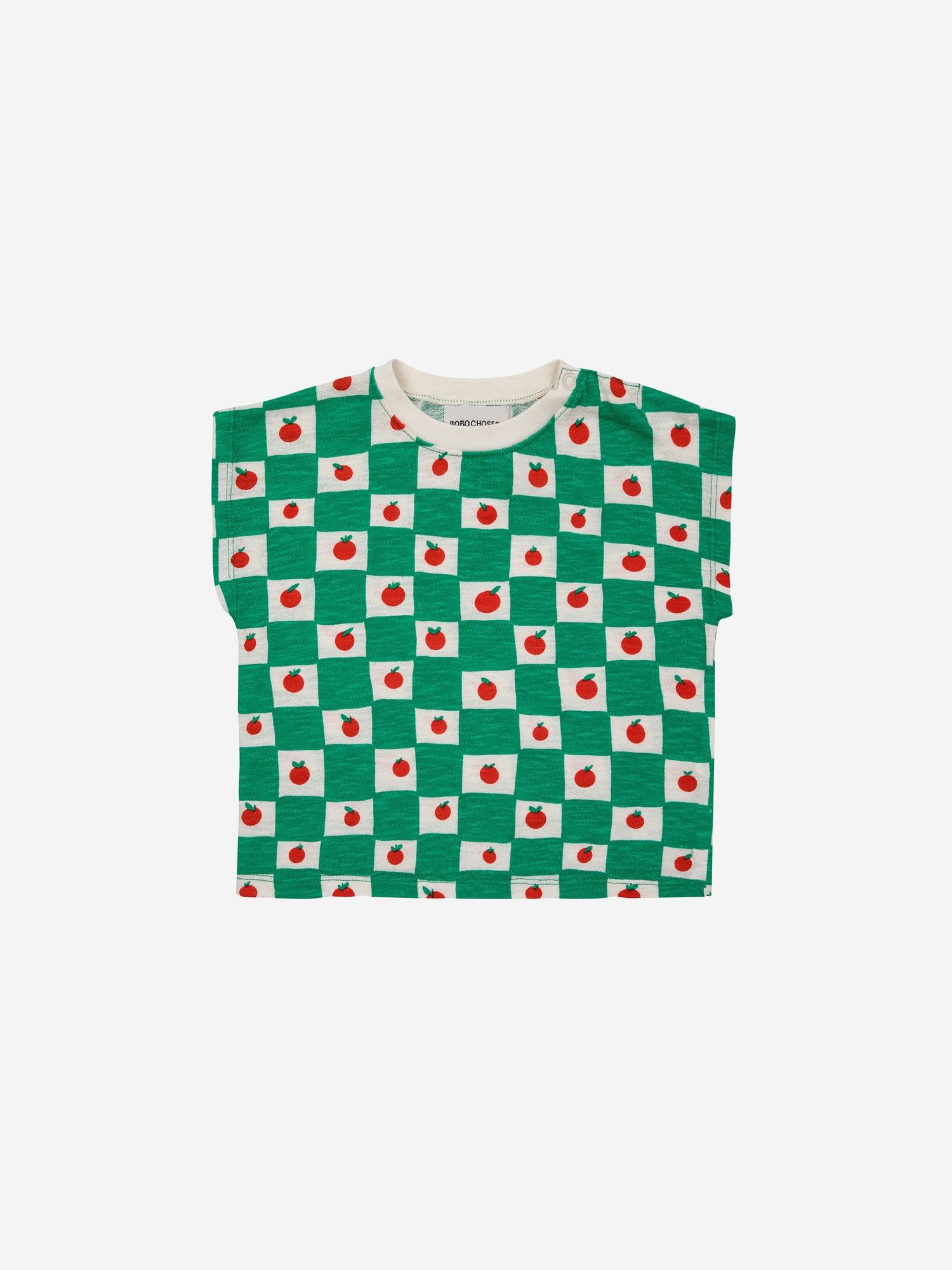 Bobo Choses Green T-shirt For Babies With Multicolor Pattern