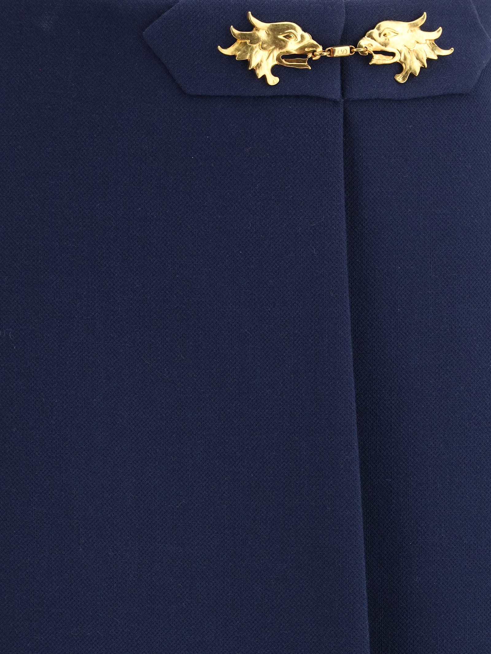 Valentino Logo Skirt In Indaco