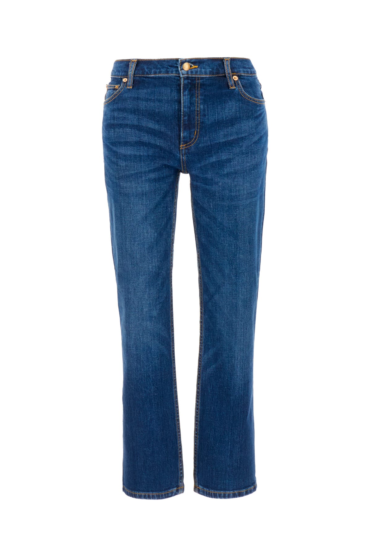 Tory Burch Denim Stretch Jeans In Dark Character Wash