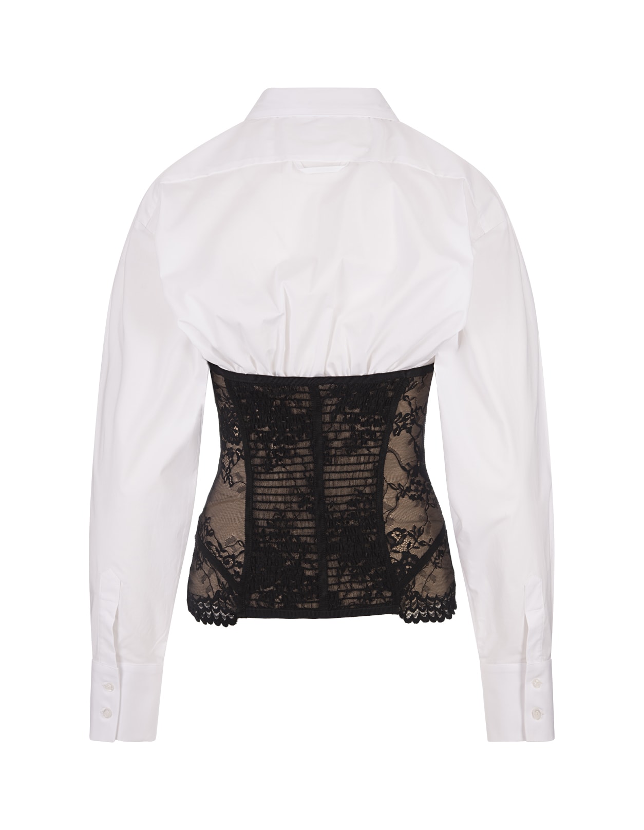 Shop Giuseppe Di Morabito White Lingerie Bustier And Top Shirt