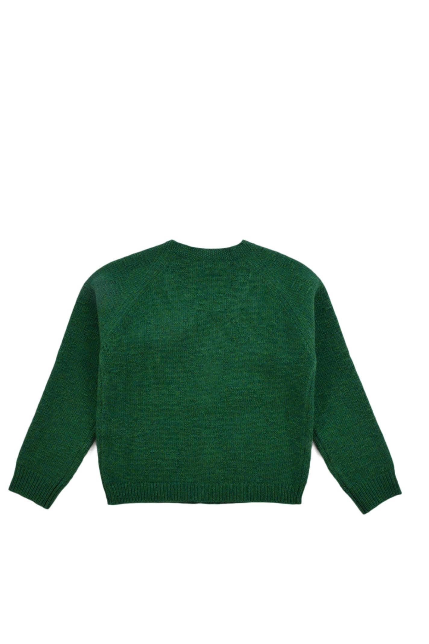 Shop Gucci Wool Cardigan In Green