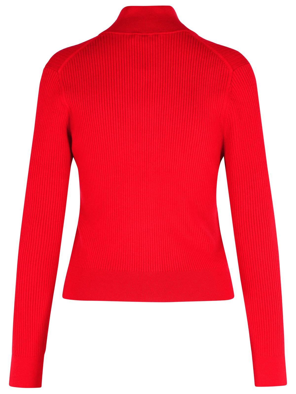 Jw Anderson J. W. Anderson Fitted Cardigan With Zipper In Red