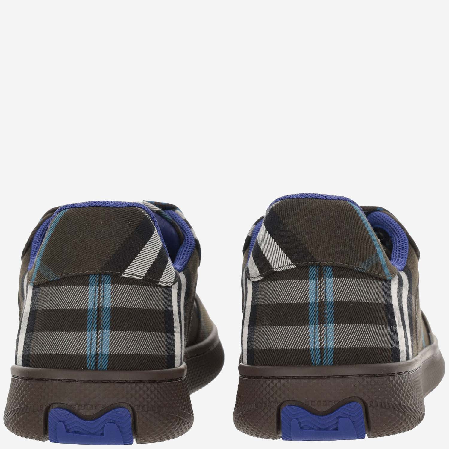 Shop Burberry Terrace Sneakers With Check Pattern In Red