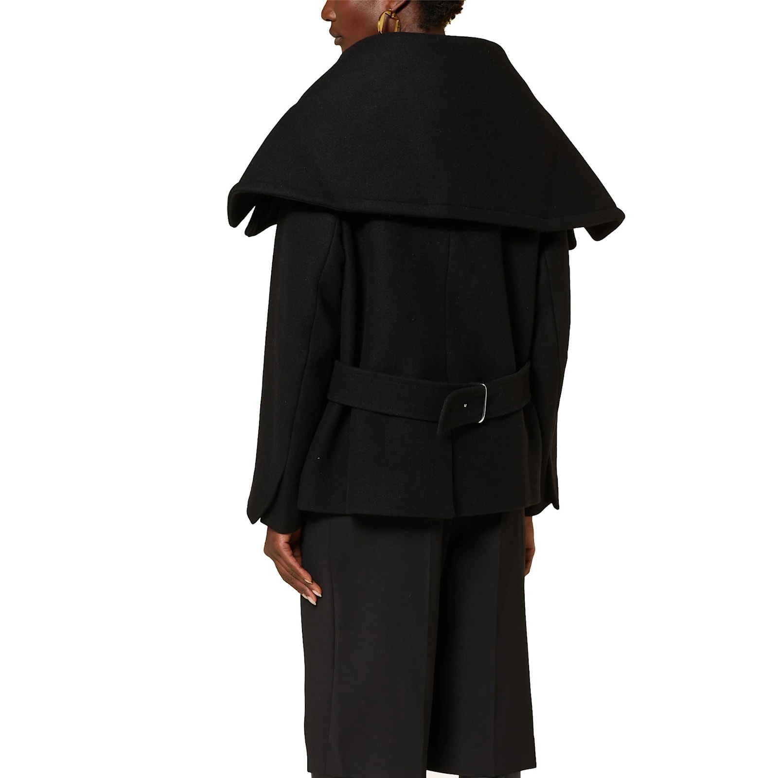 Jacquemus Le Caban Caruso Draped-collar Jacket Women In Black