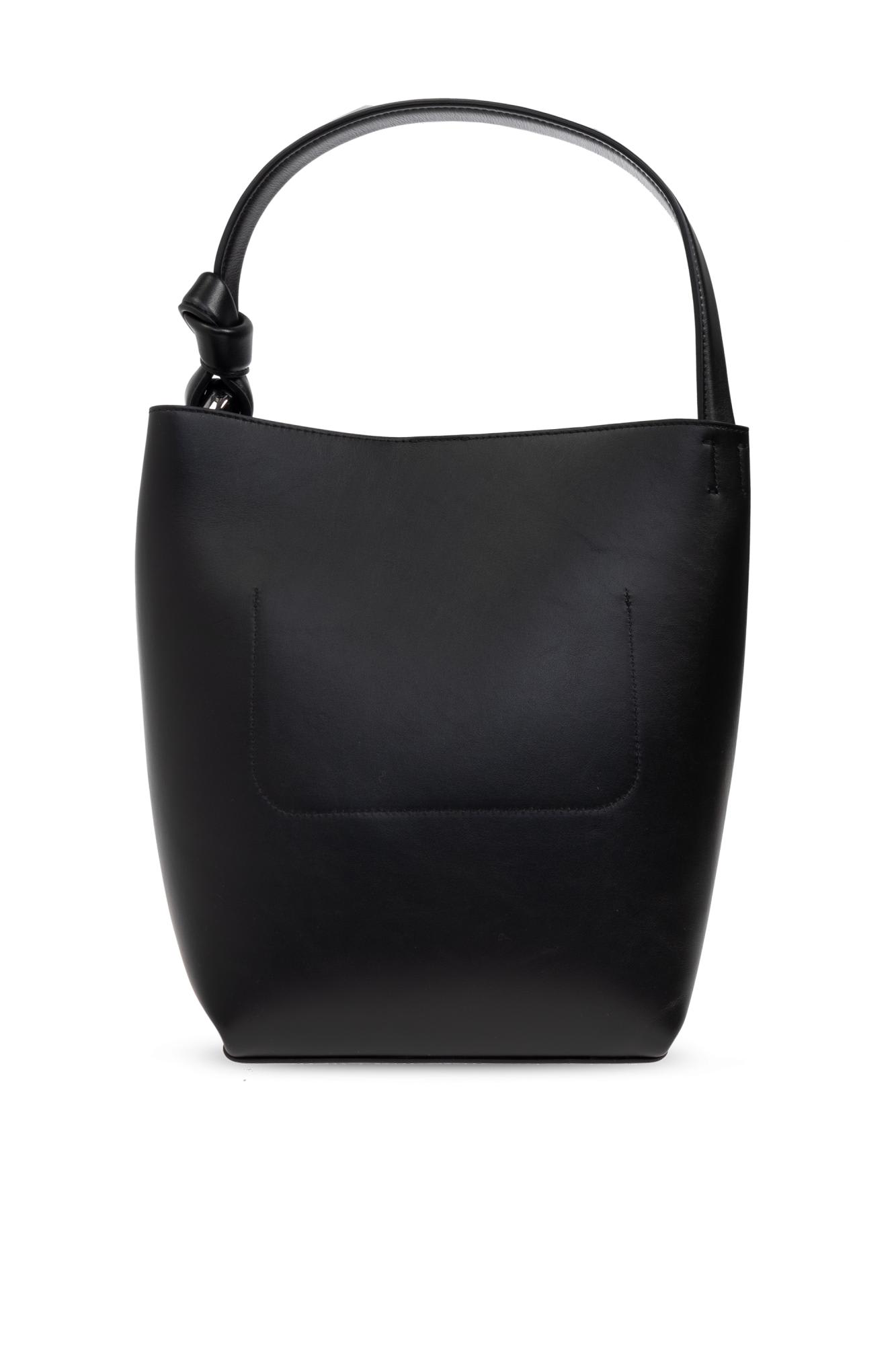 Jw Anderson Shoulder Bag `corner` Bucket Type In Black