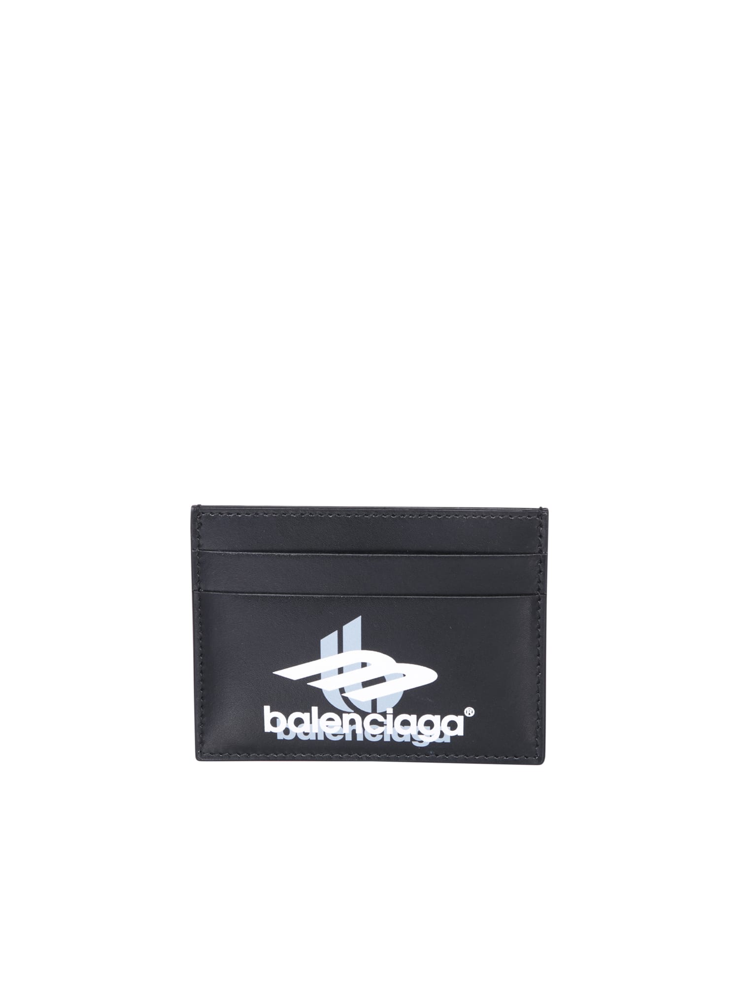 Shop Balenciaga Surf Logo Black Cardholder