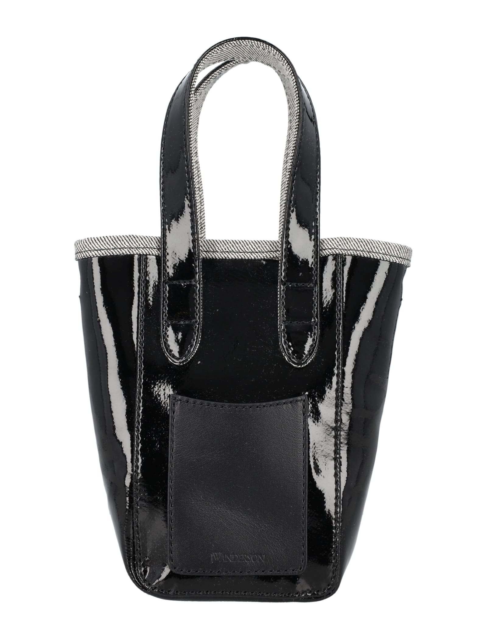 Shop Jw Anderson Mini Belt Tote Bag In Black