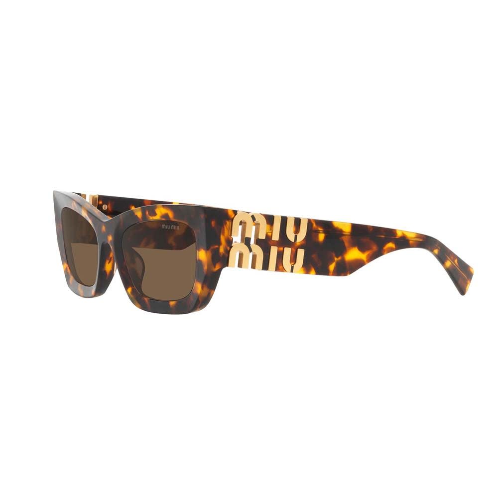Miu Miu Womens Yellow Mu 09ws Rectangular-frame Acetate Sunglasses