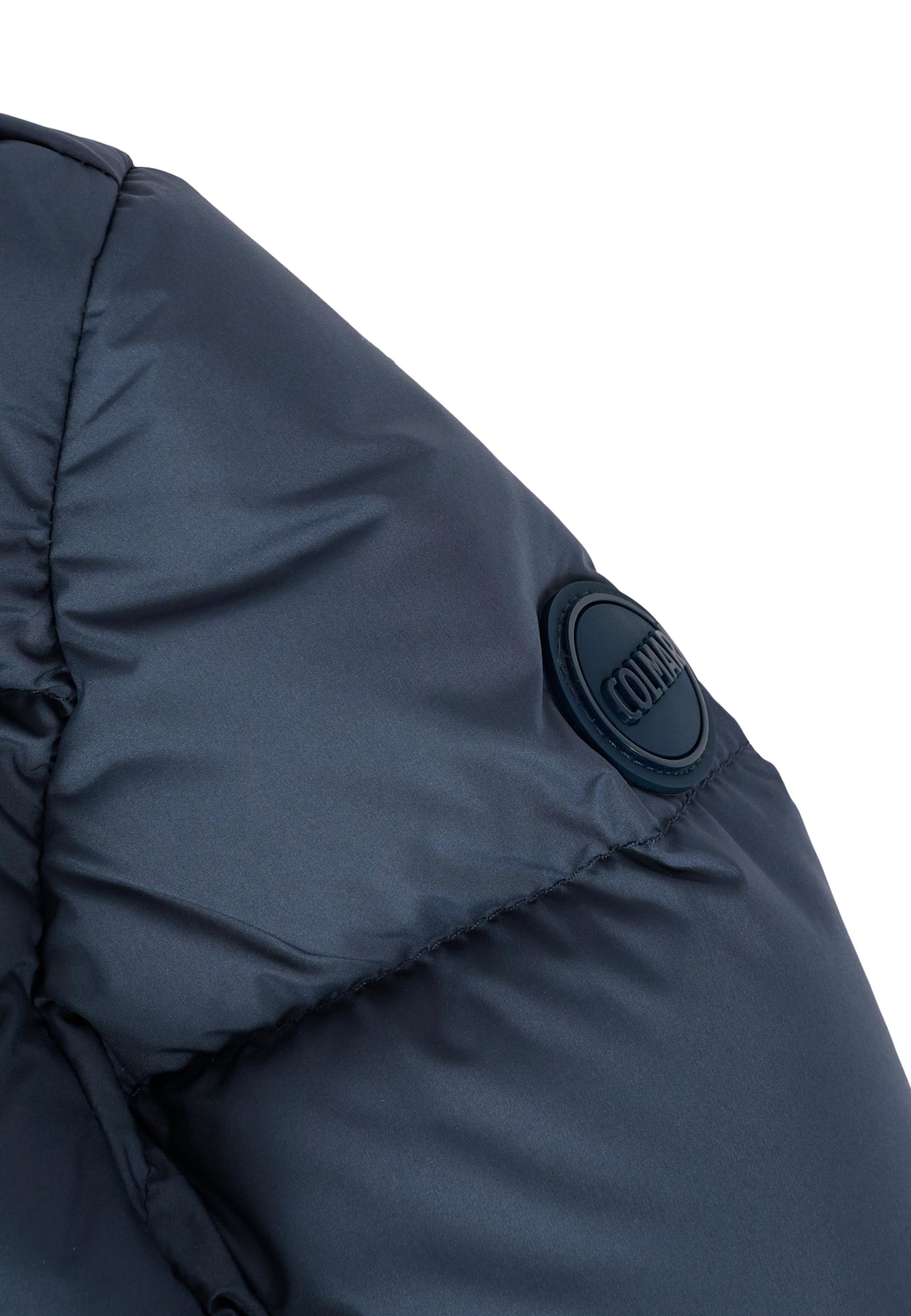 Colmar Blue Down Jacket For Babykids With Logo In Blue