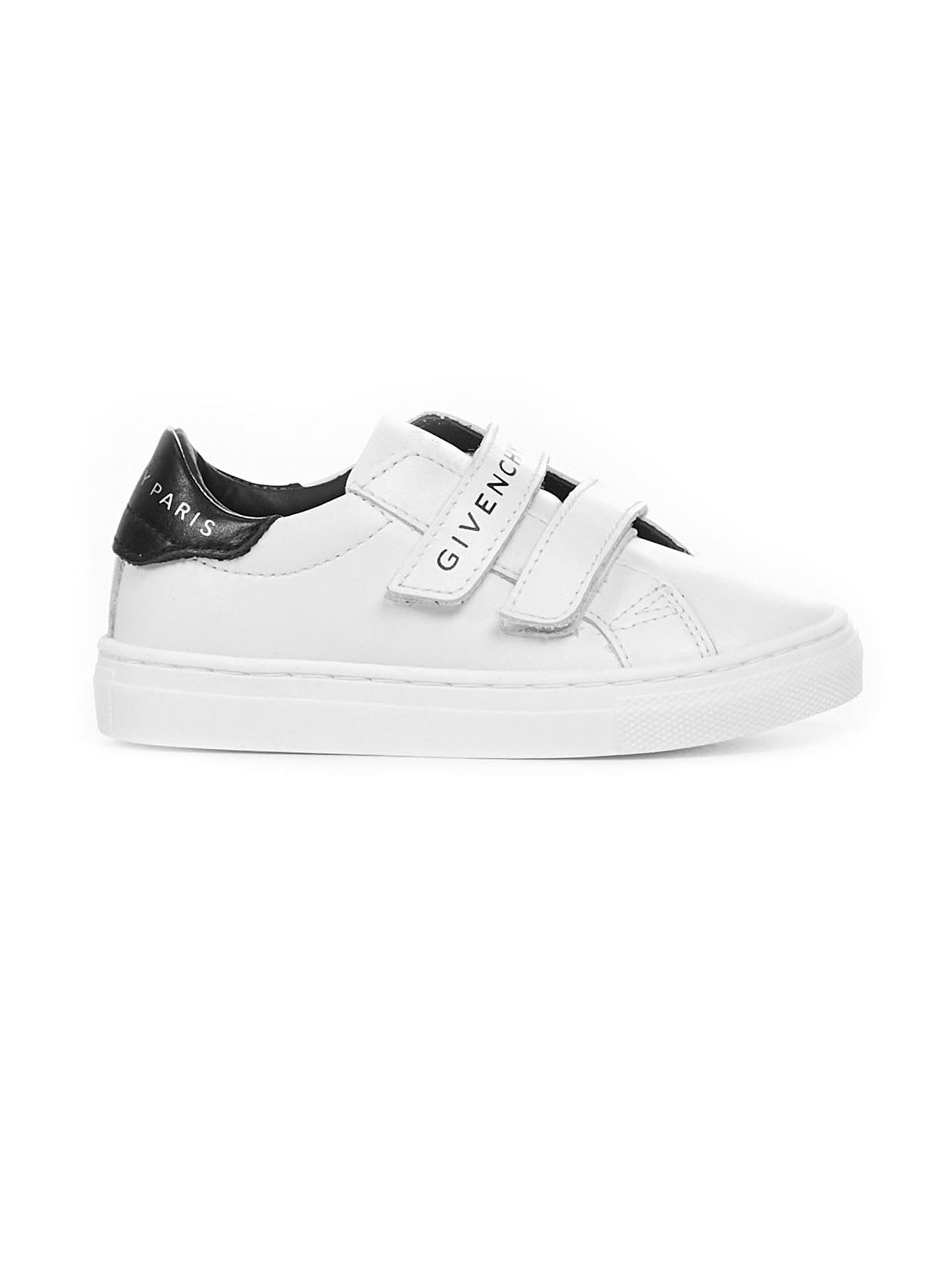 GIVENCHY WHITE LEATHER SNEAKERS,H09021 10B