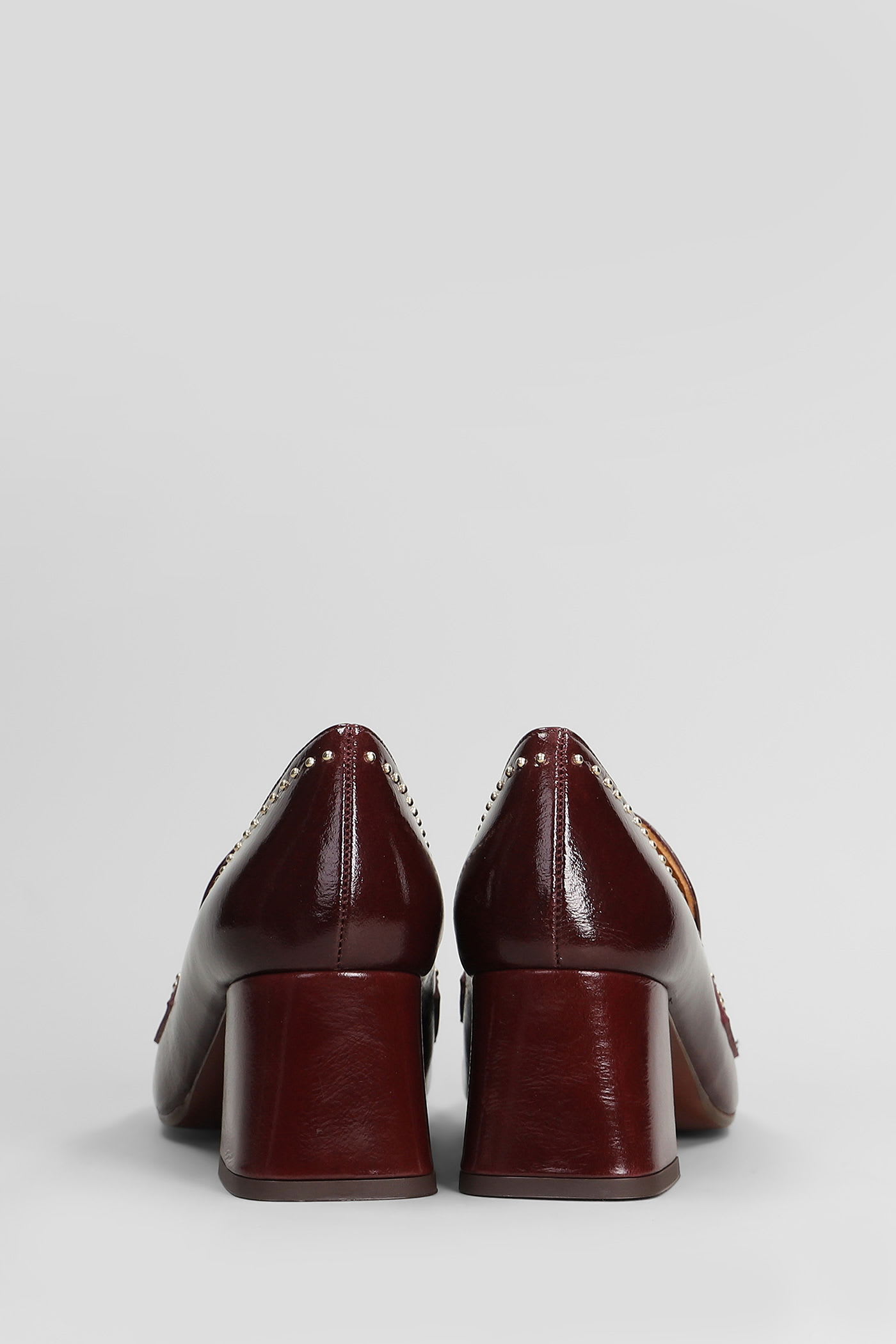 Chie Mihara Muleah Pumps In Bordeaux Leather In Burgundy