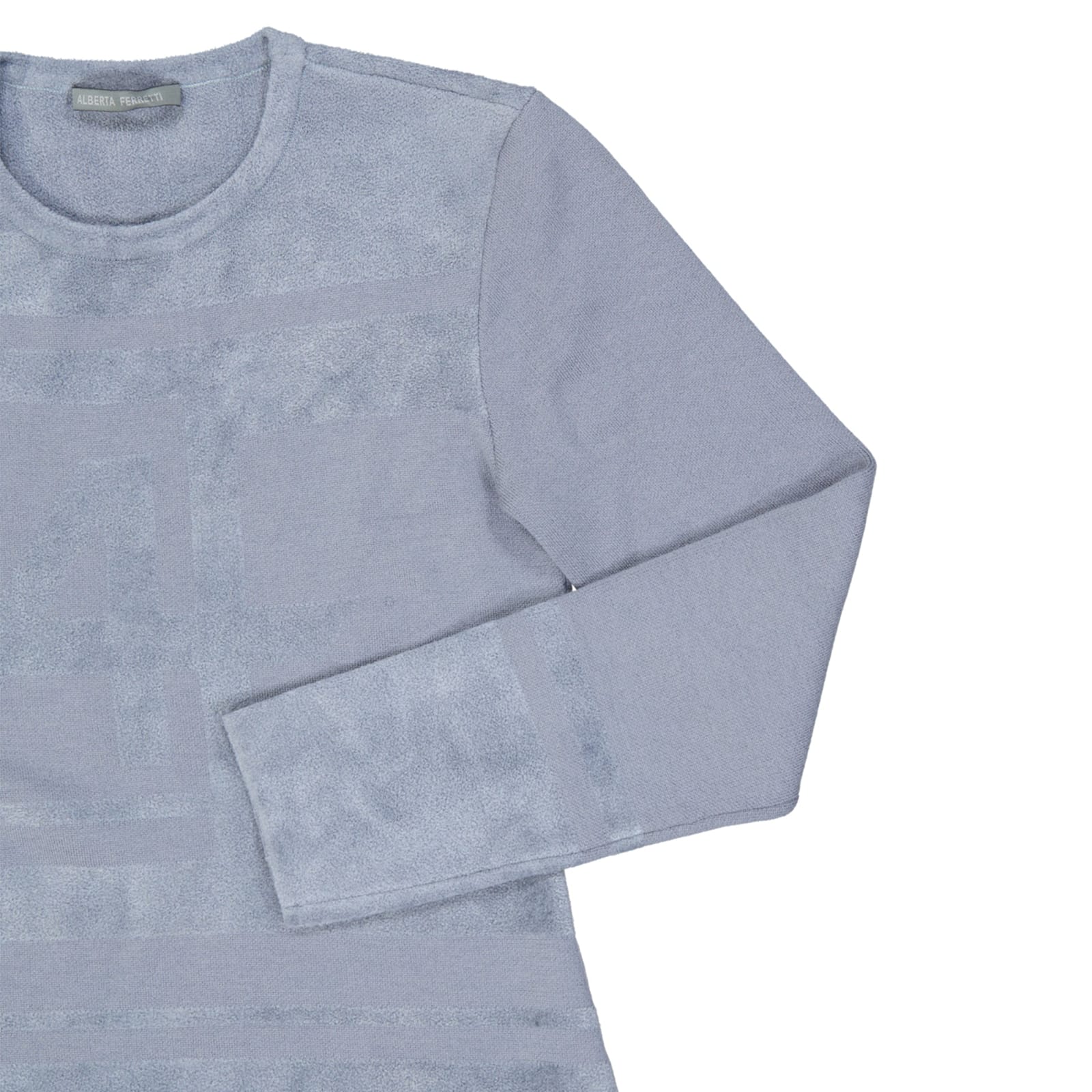 Shop Alberta Ferretti Virgin Wool Dress In Gray