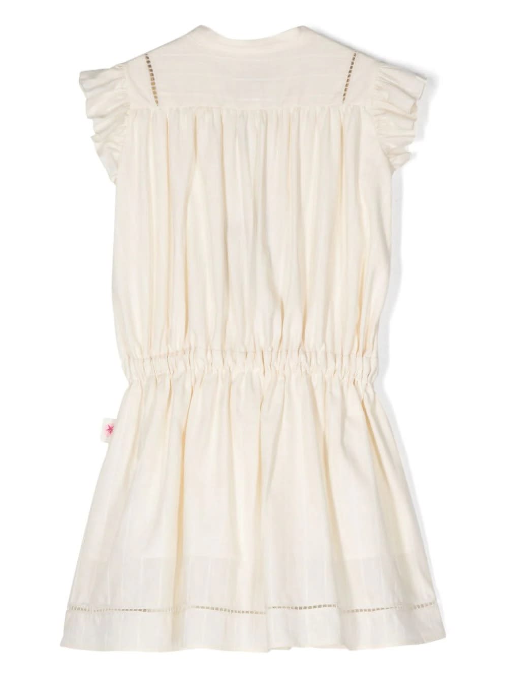 Shop Etro Beige Pinstripe Dress With Ruffles And Embroidery In Brown