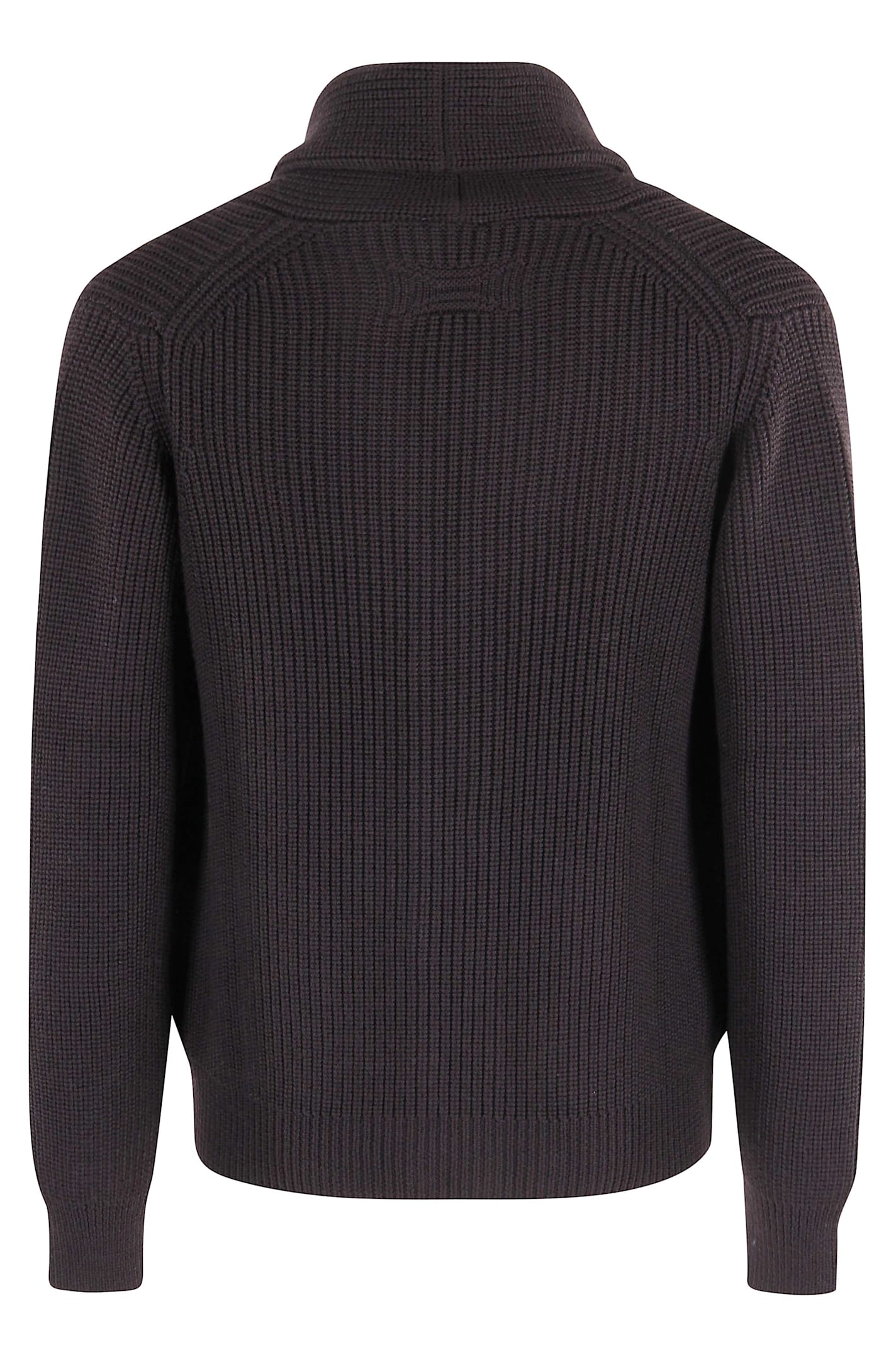 Drumohr Buttoned Shawl-collar Cardigan In Brown