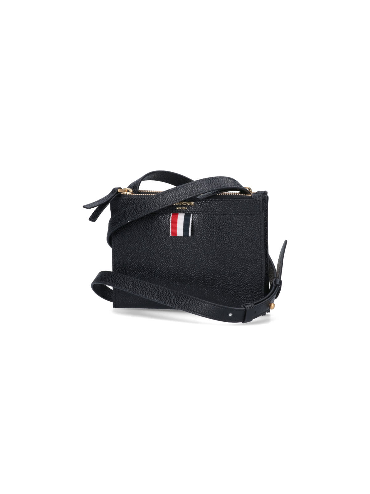 Shop Thom Browne Double Pouch In Black