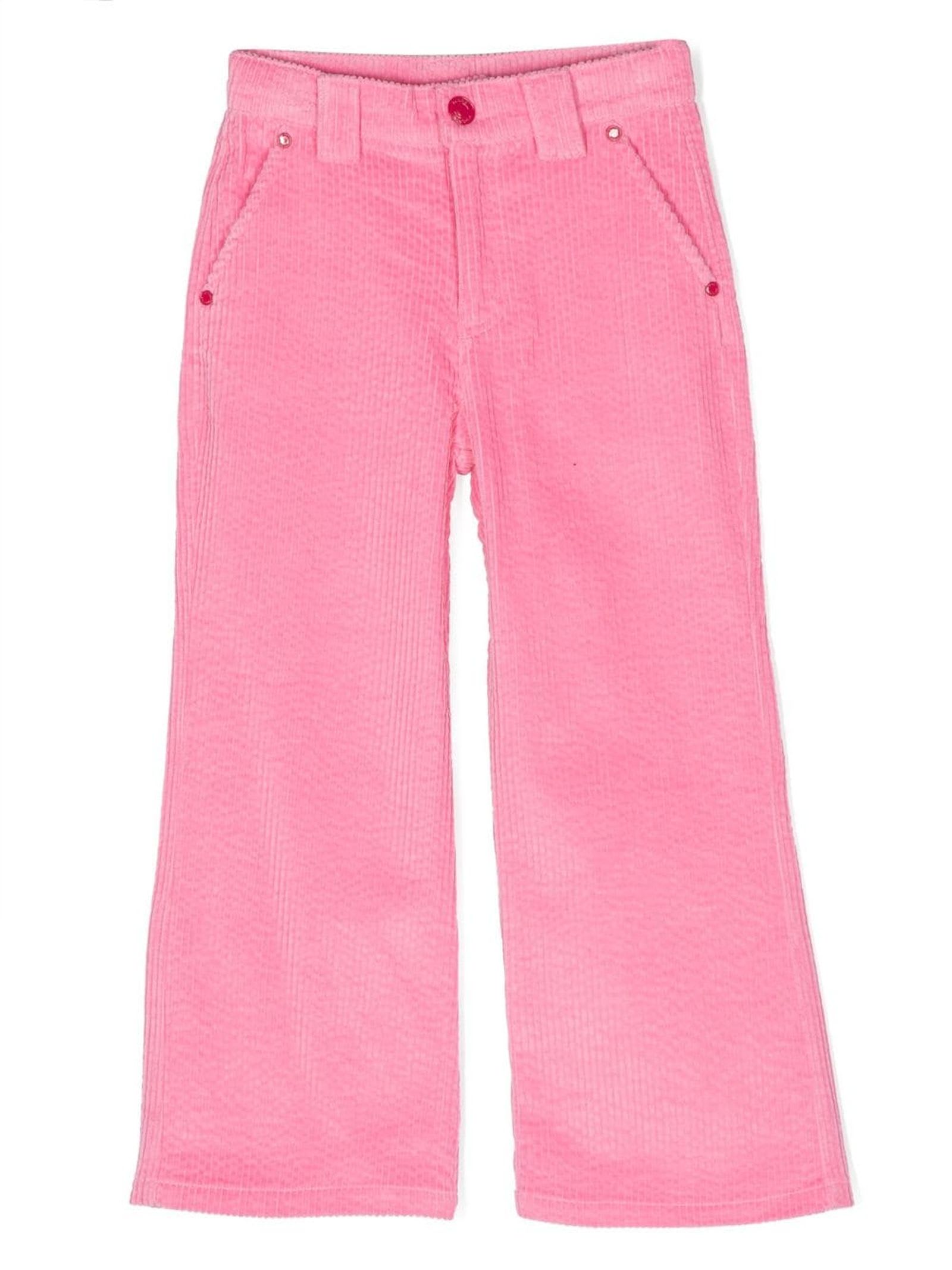 Little Marc Jacobs Kids' Pink Cotton Corduroy Trousers In G Albicocca