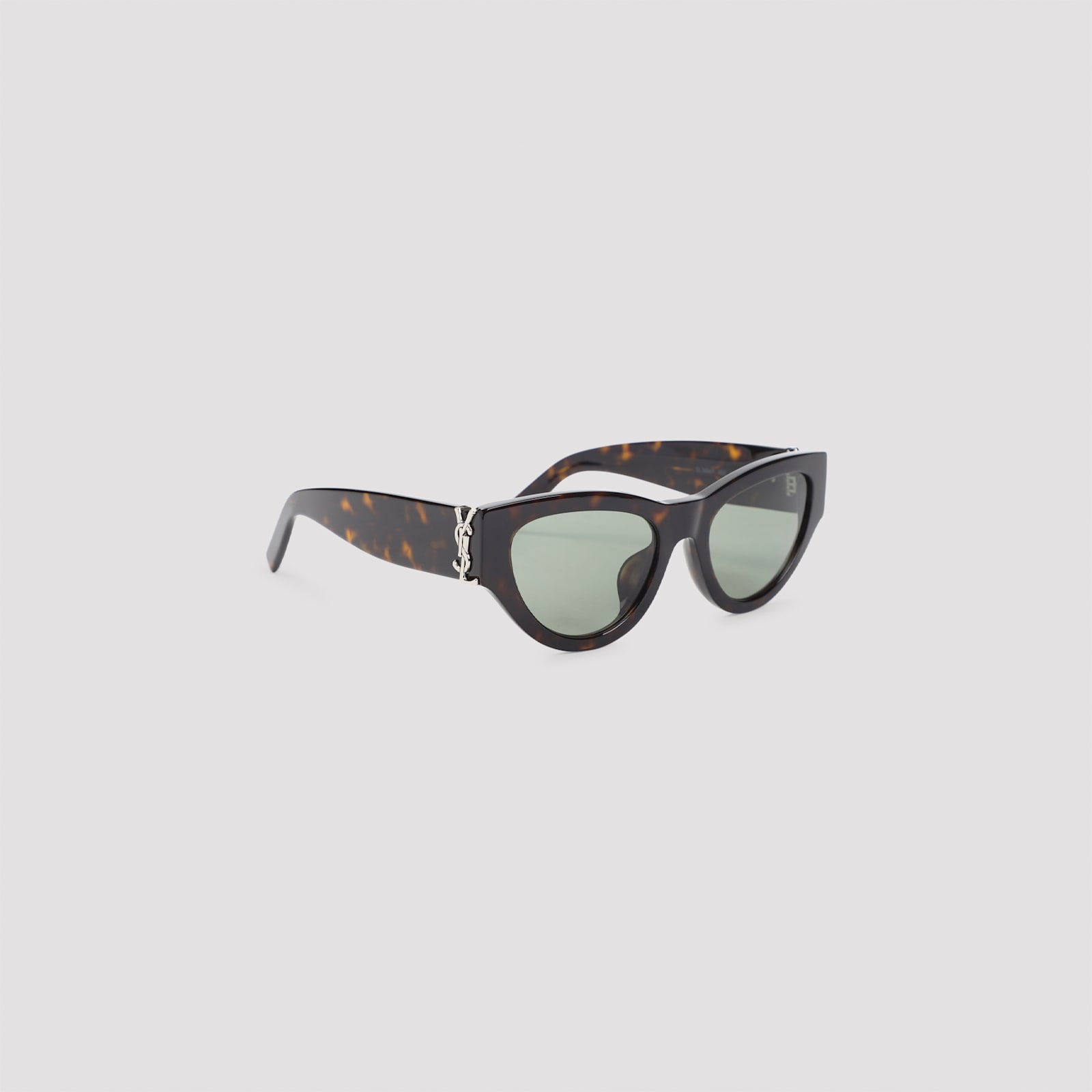 Saint Laurent Dark Brown Cat Eye Sunglasses In Brown