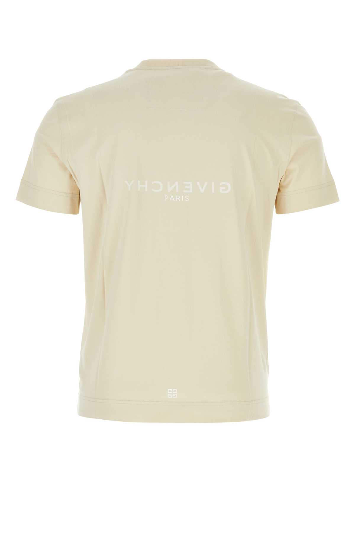 Shop Givenchy Sand Cotton T-shirt In Dustgrey