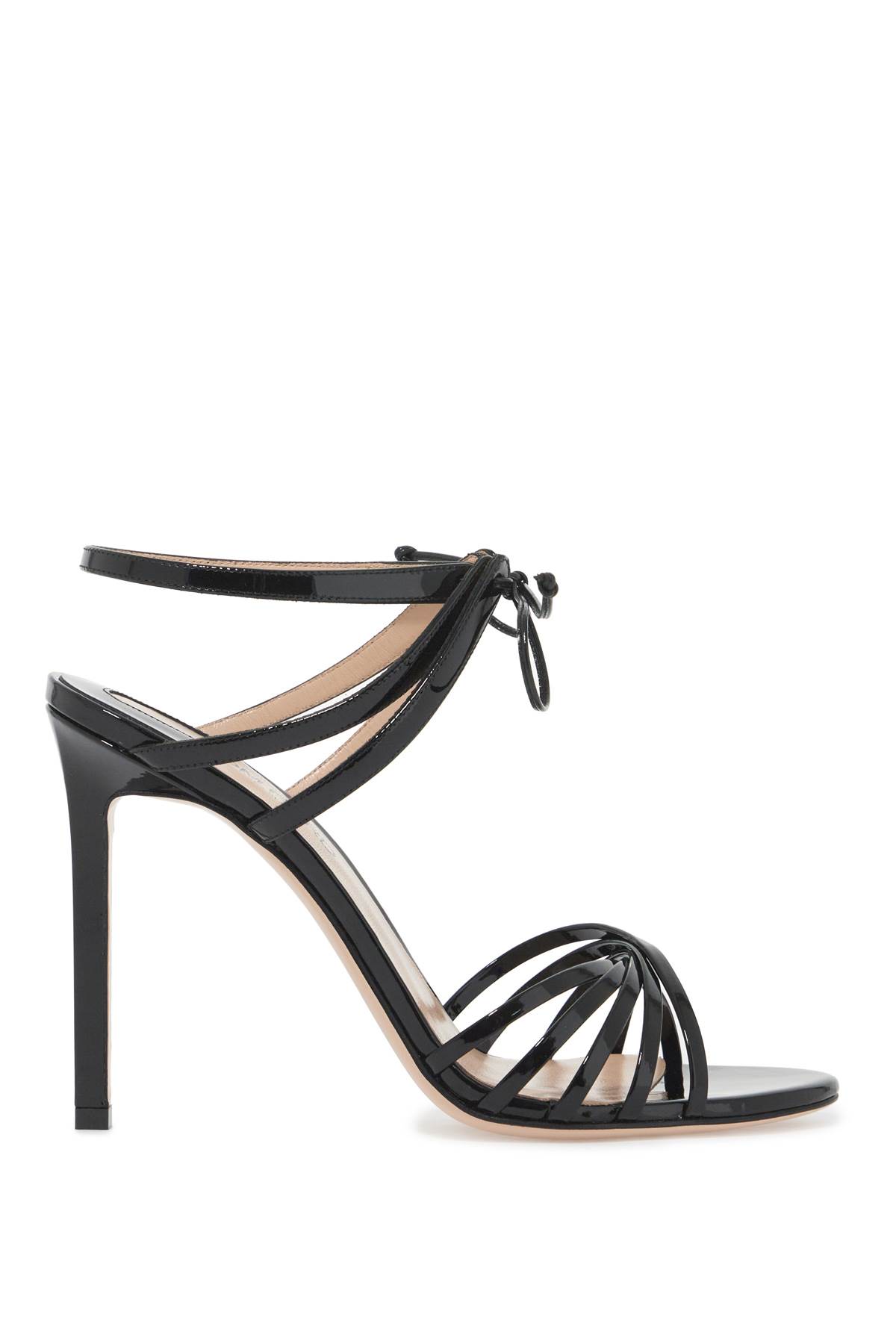 Shop Tom Ford Glossy Sandals With Criss-cross In Black (black)