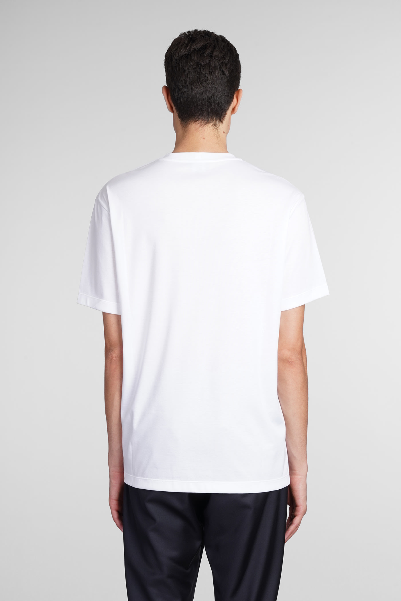 Shop Giorgio Armani T-shirt In White Cotton