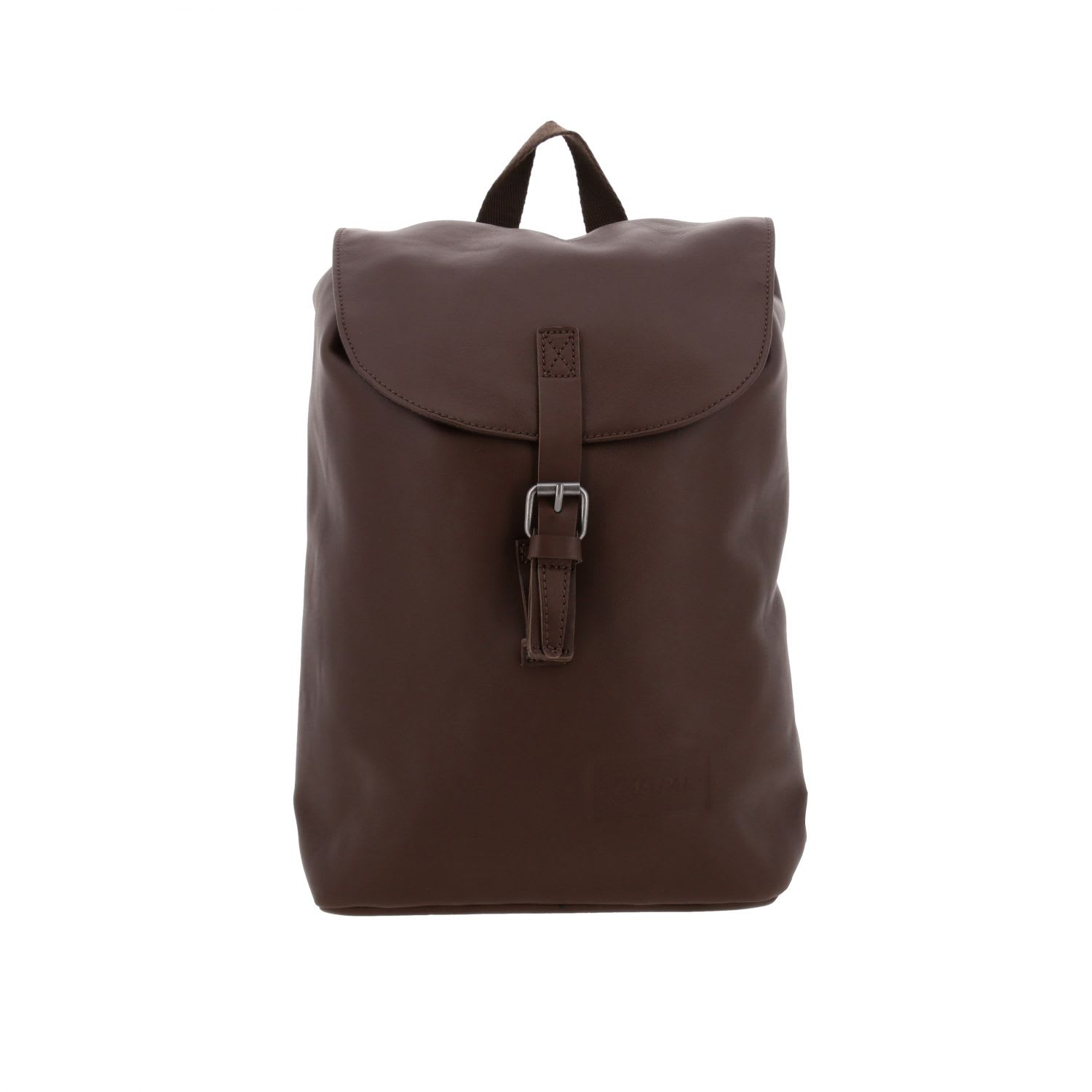 eastpak leather backpack