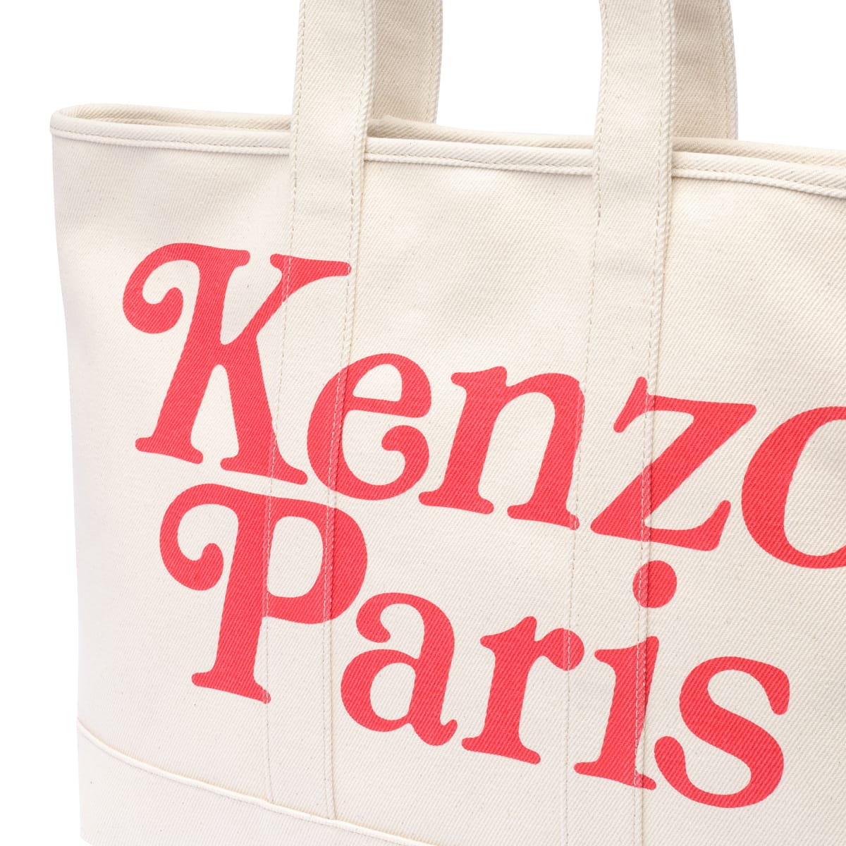 Shop Kenzo Paris Tote Bag In Ecru