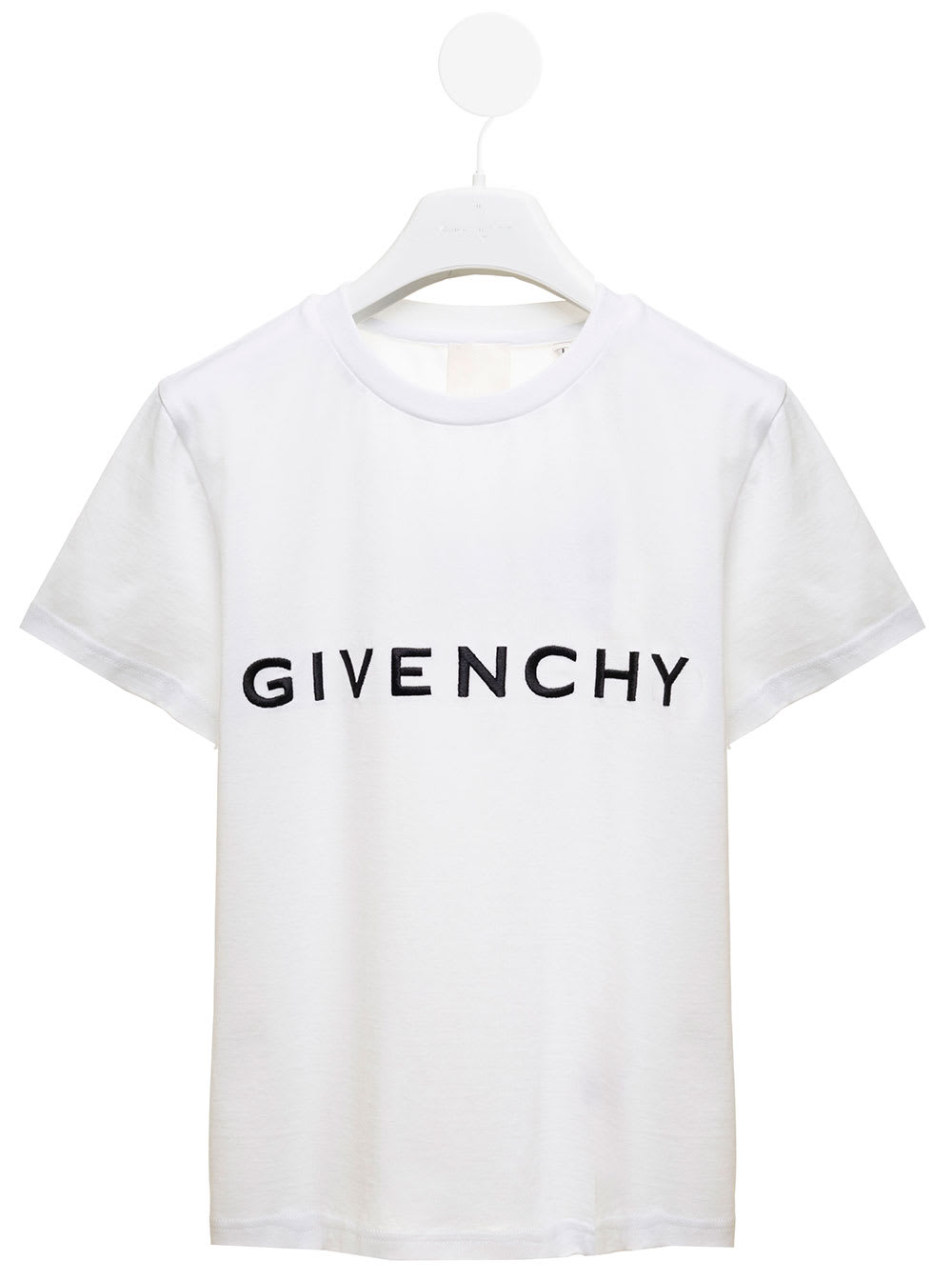 White Jersey T-shirt With Logo Givenchy Kids Boy